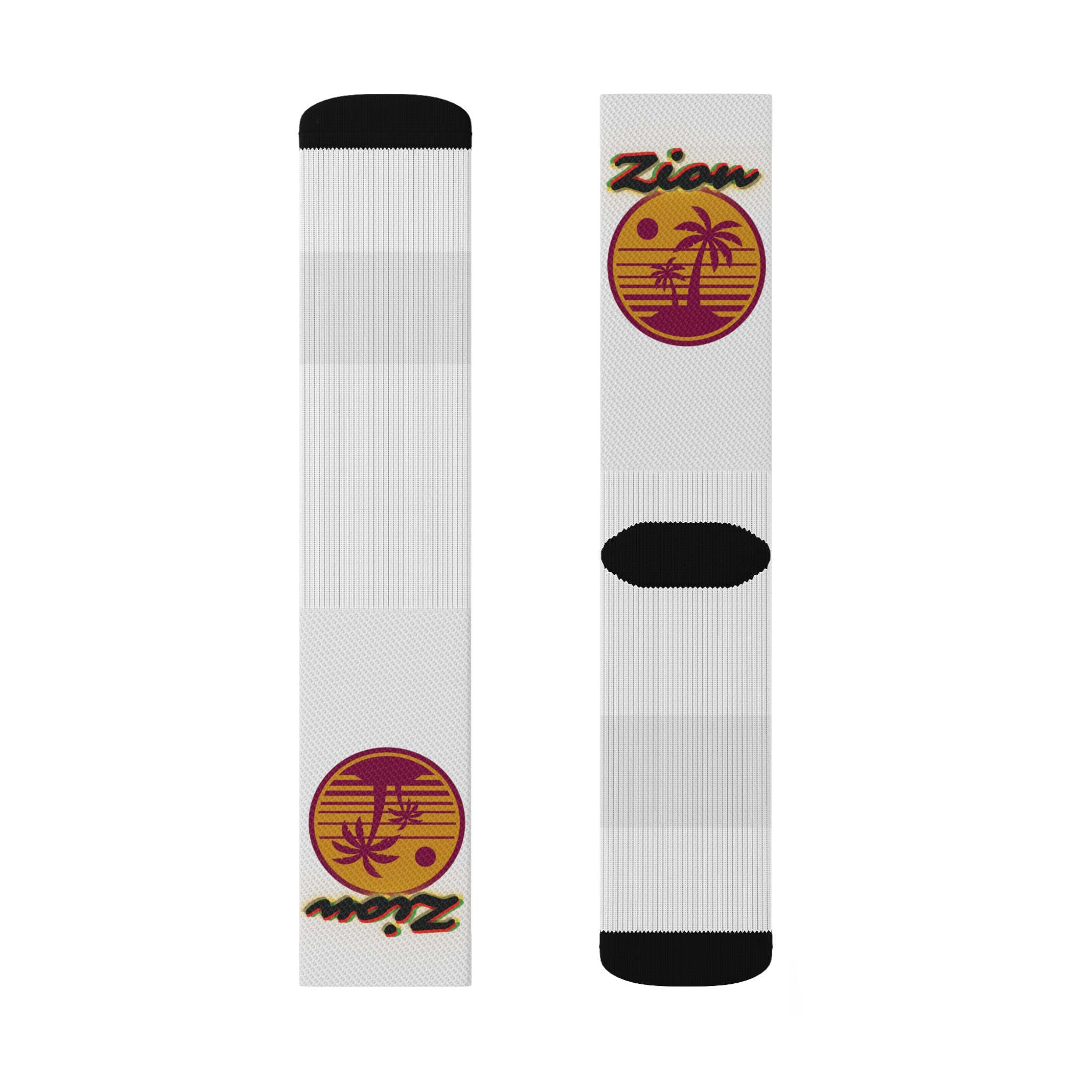 Zion Sunset White - Sublimation Socks