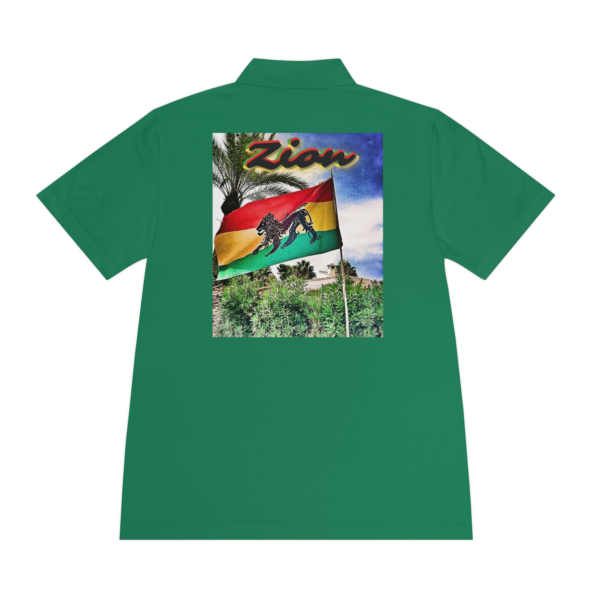 Rich Vibes Zion Lion Of Judah Jamaica Flag - Men's Sport Polo Shirt
