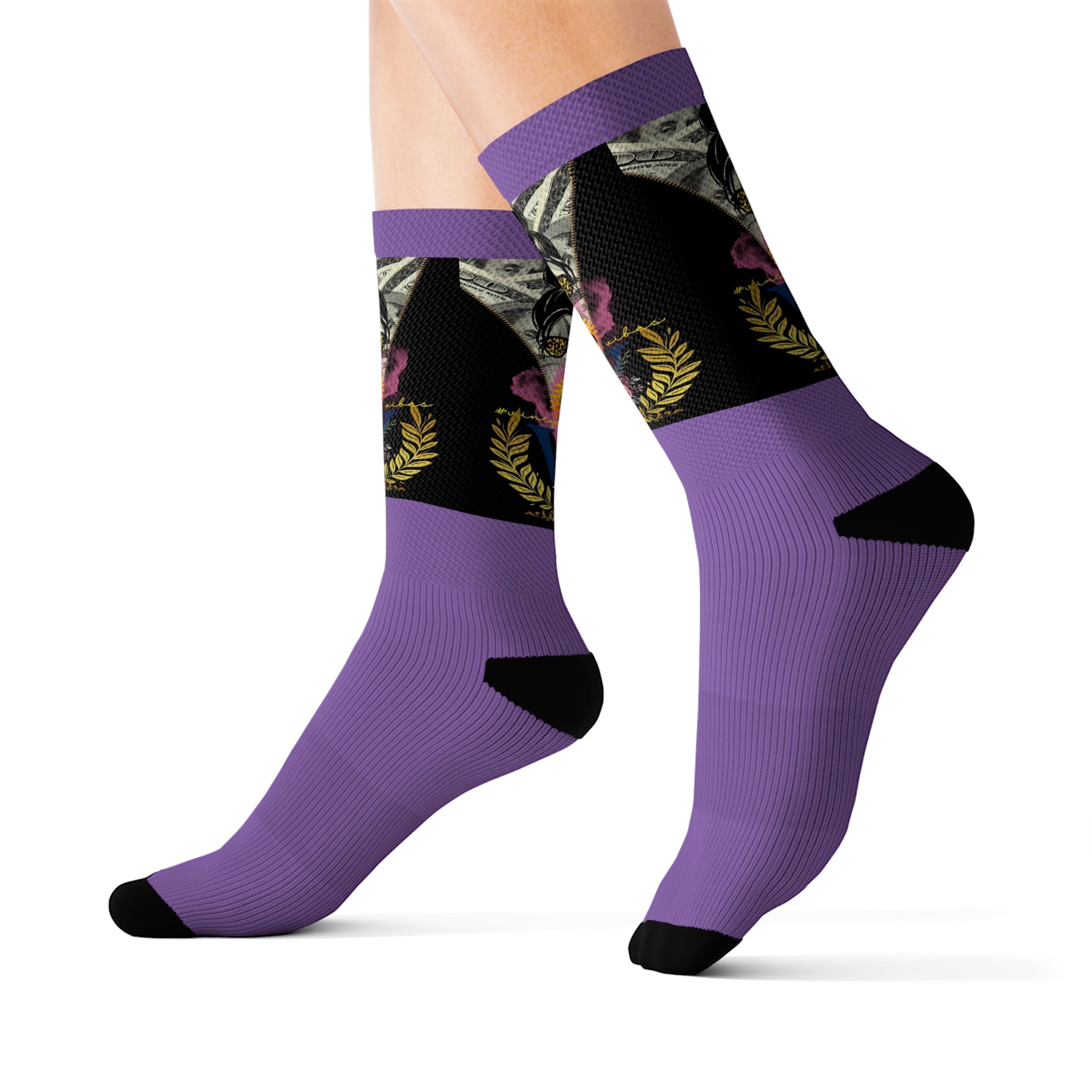 Vineyard Vibes V5 Vibes Colab Light Purple - Sublimation Socks