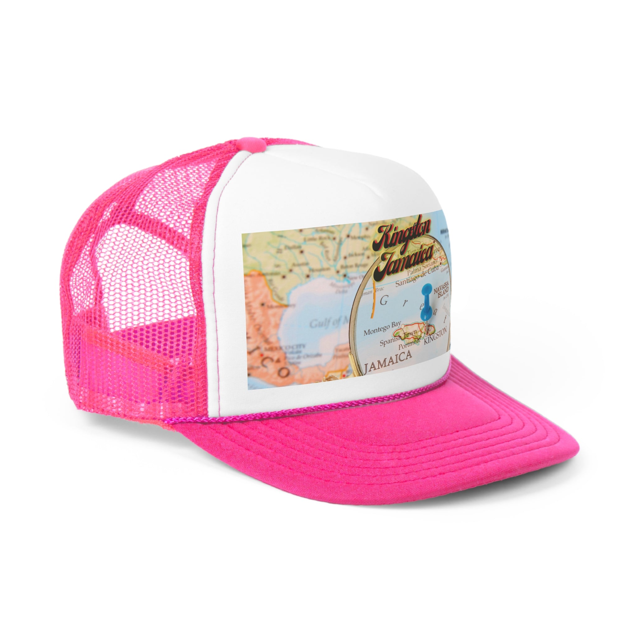 Rich Vibes Map Of Jamaica Kingston Print Colorway - Trucker Hat