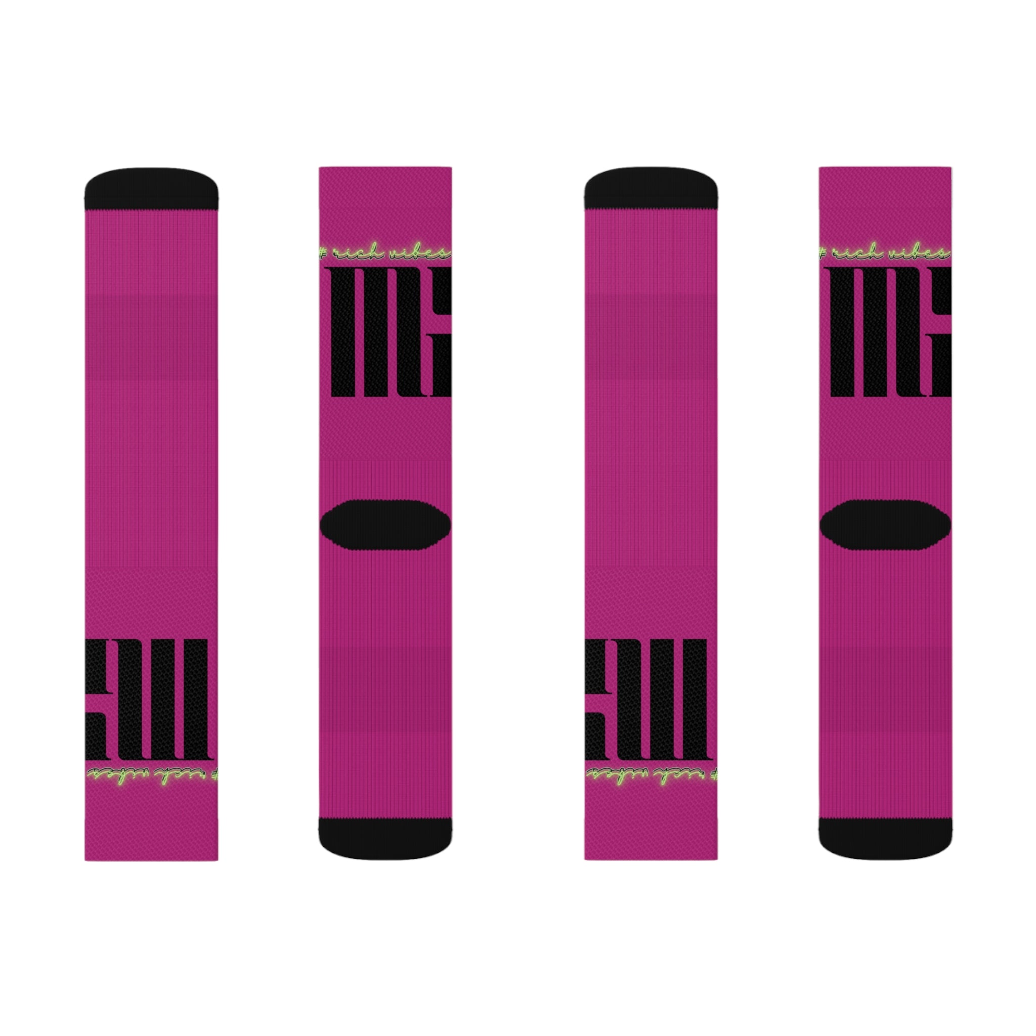 Rich Vibes Volt MG Pink - Sublimation Socks