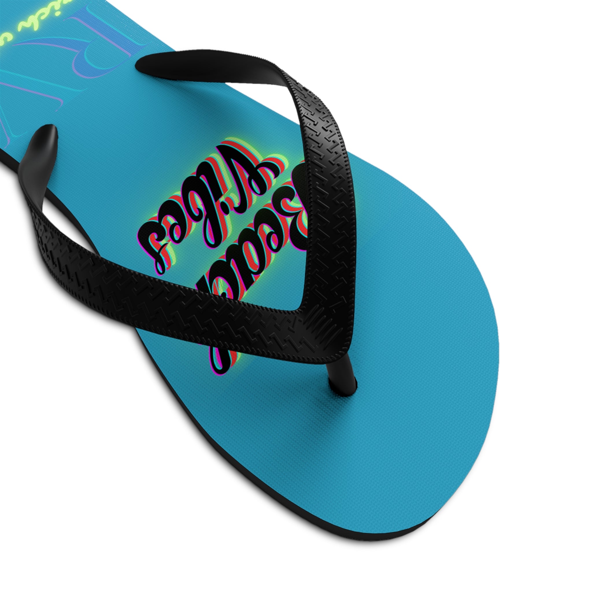 Rich Vibes RV Neon Beach Vibes - Unisex Flip-Flops - M