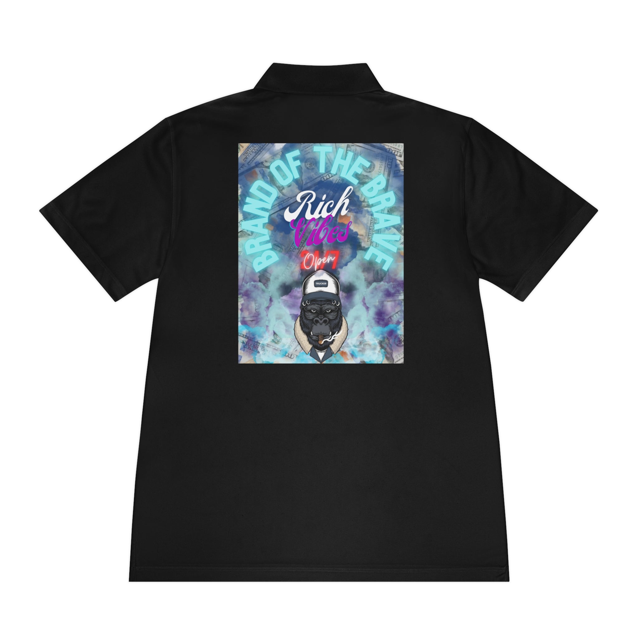 Rich Vibes 24/7 Brand Of The Brave Blue Ape 2.0 - Men's Sport Polo Shirt