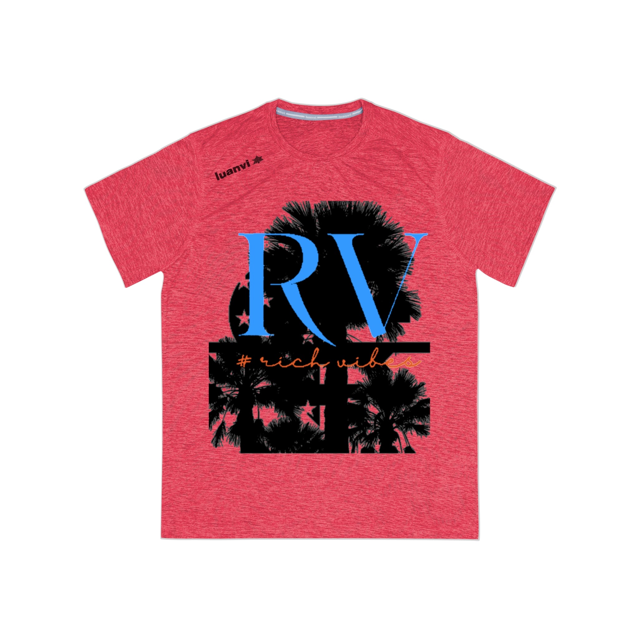 Rich Vibes Palm Tree RV Pulse - Men's Sports T-shirt