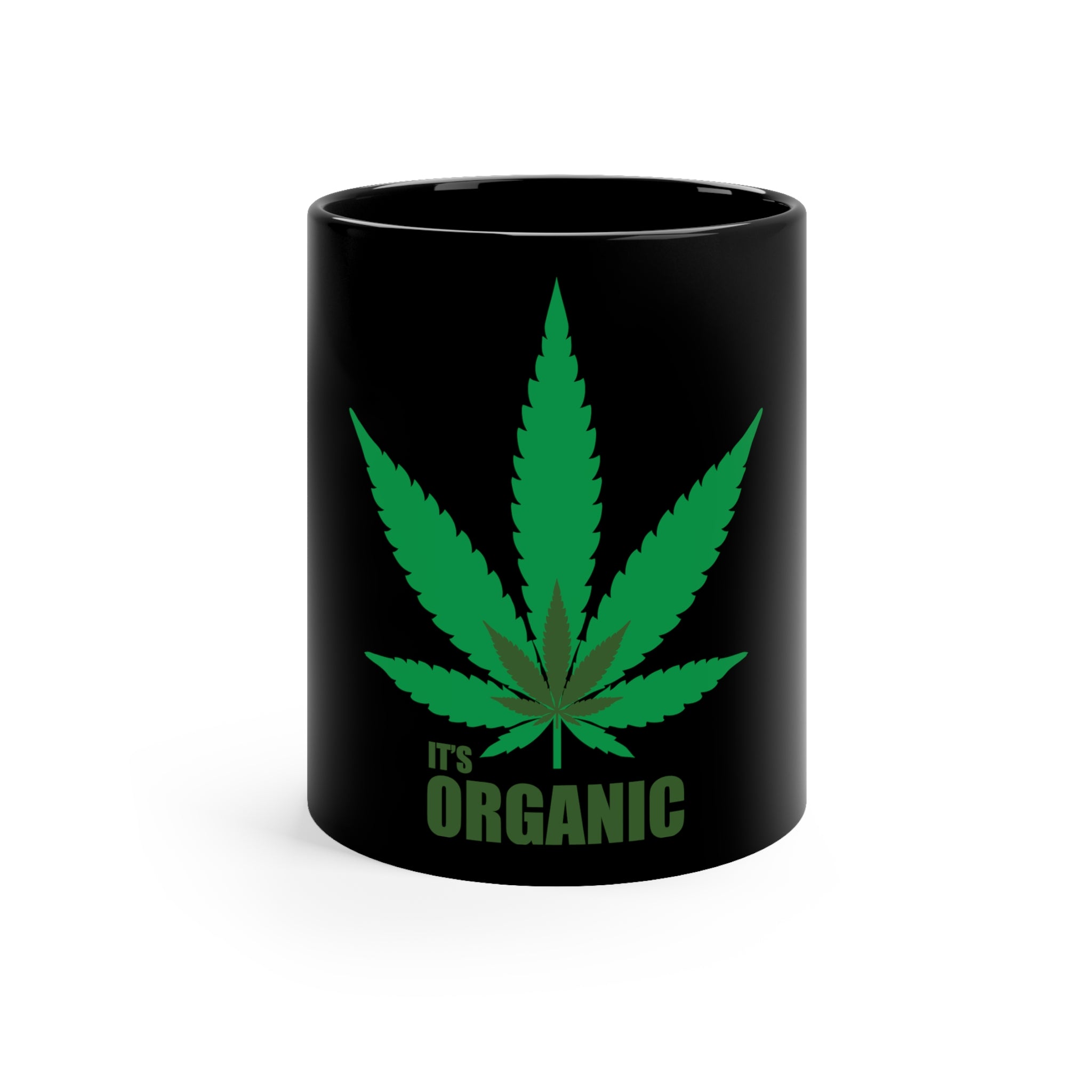 It's Organic Leaf - 11oz Black Mug