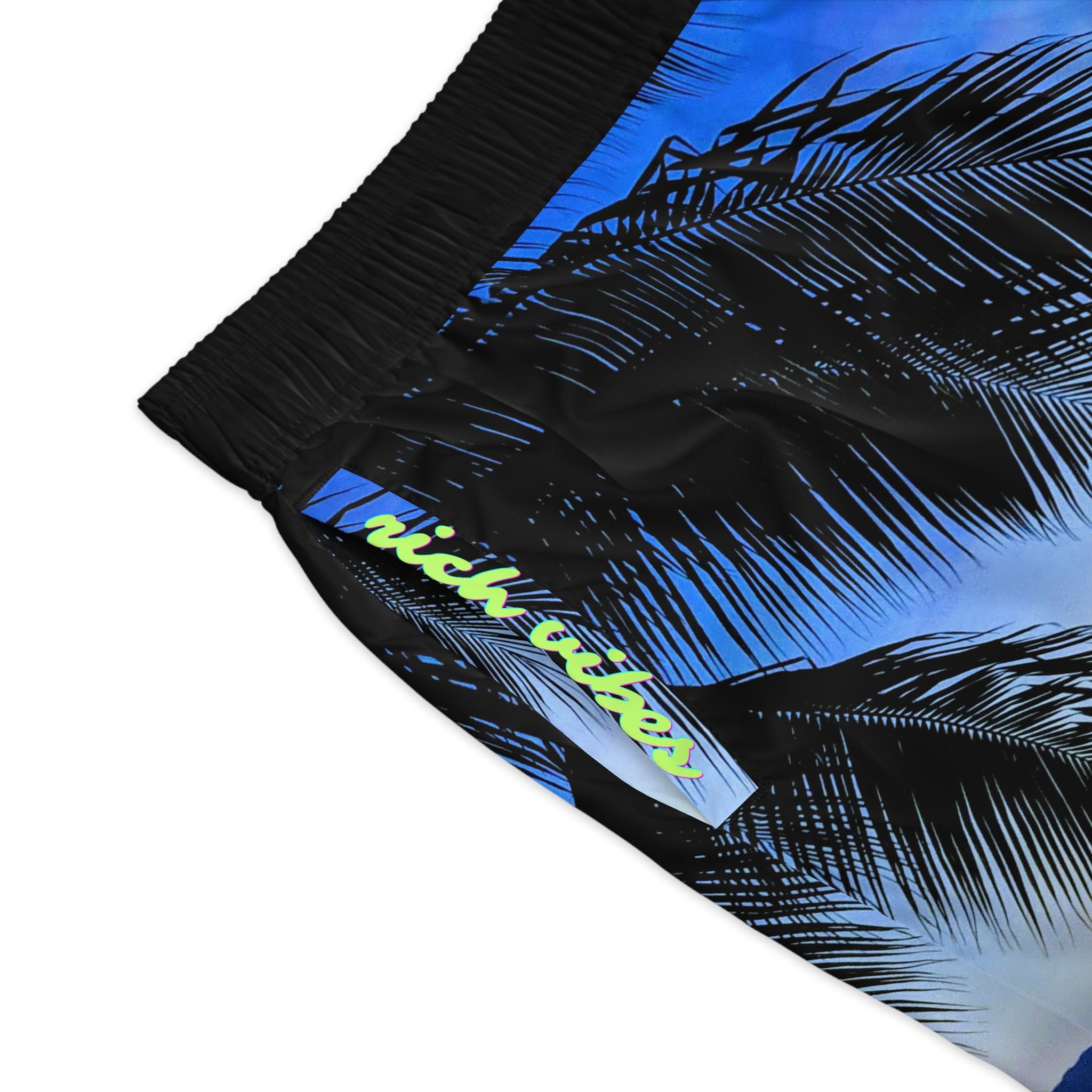 Rich Vibes Volt Blue Sky Sunset - Men's Jogger Shorts (AOP)Black