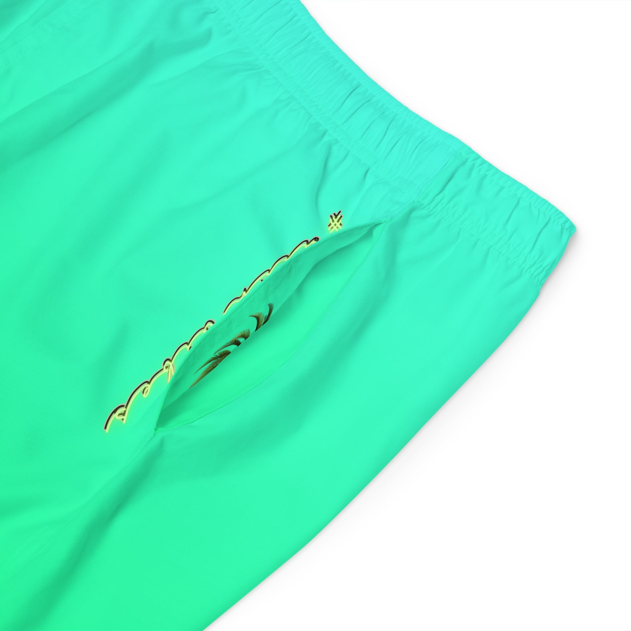 Rich Vibes Volt Green Beach Chill Vibes 1.0 - Men's Board Shorts (AOP)