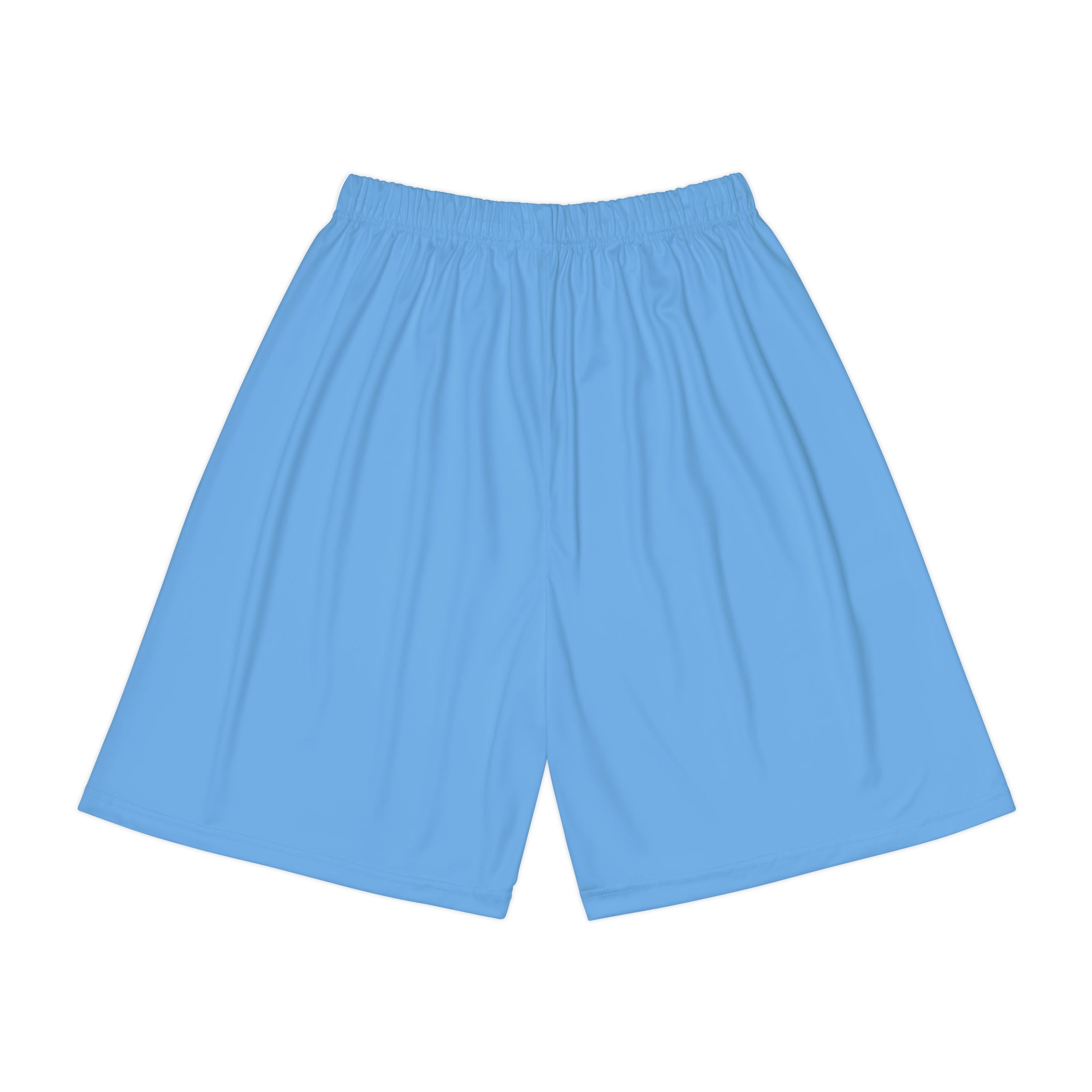 Rich Vibes RV Palm Tree Silhouette Men’s Sports Shorts (AOP) Light Blue