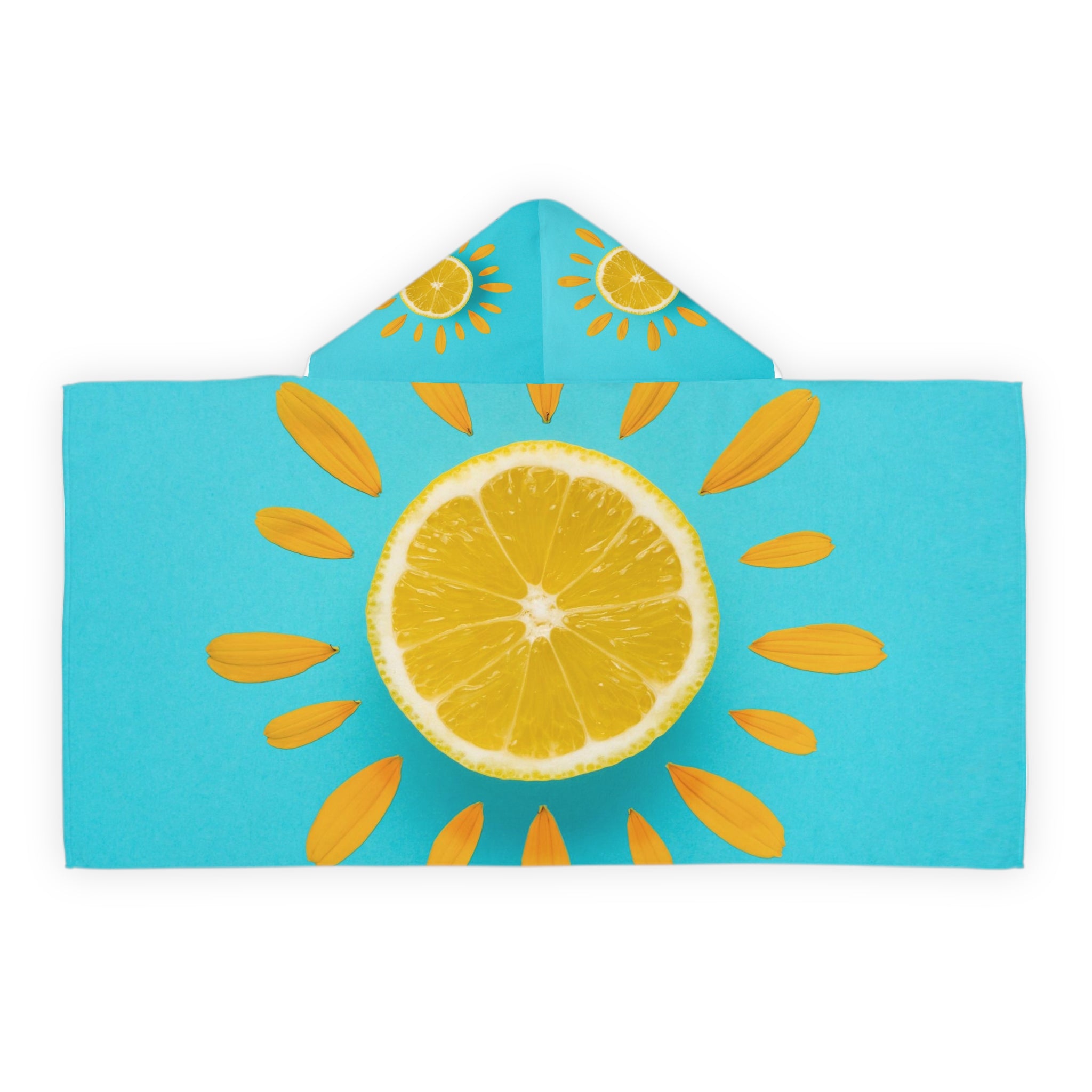 Sunshine Lemon Print - Youth Hooded Towel