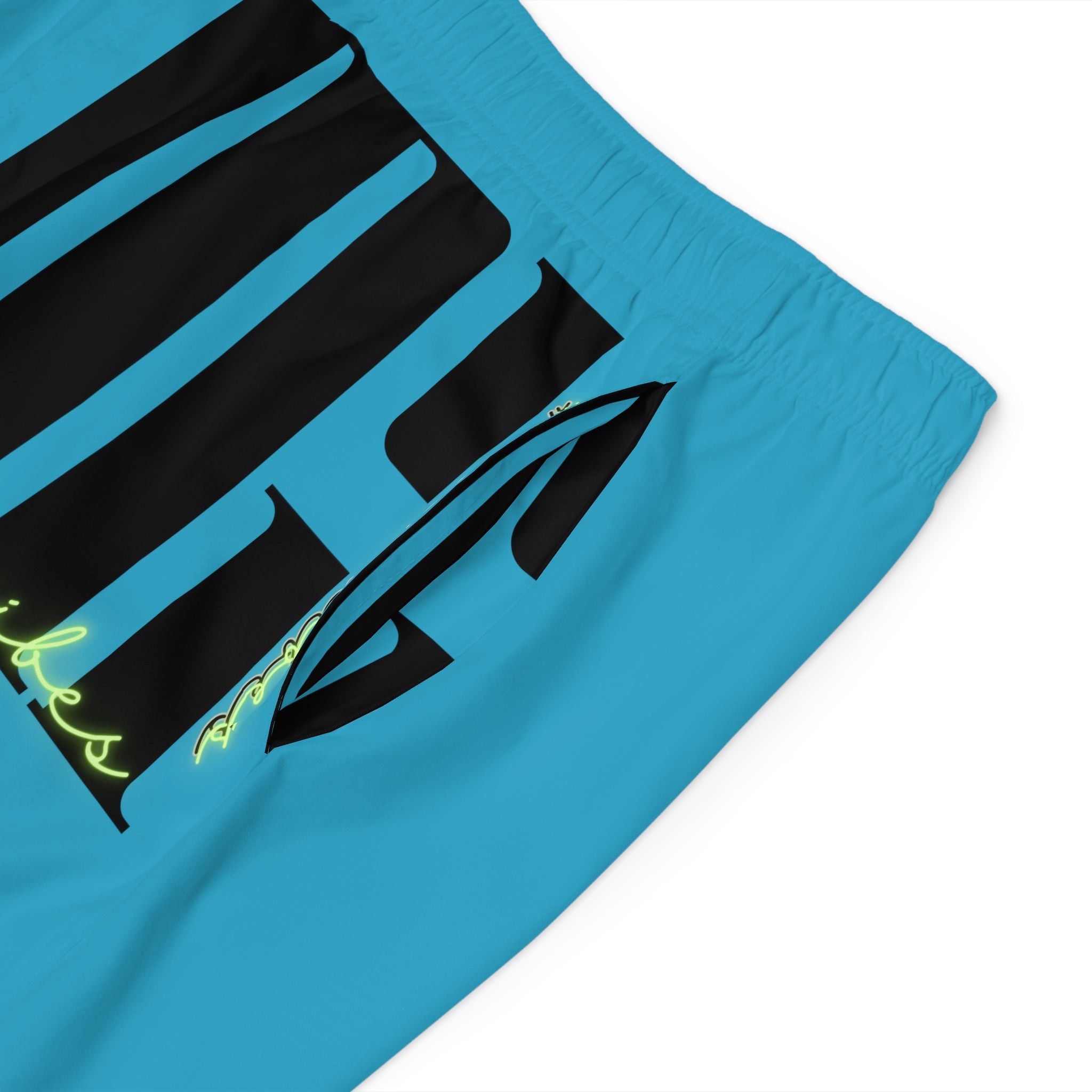 Rich Vibes Volt MG Tiger Shield Turquoise - Men's Board Shorts (AOP)