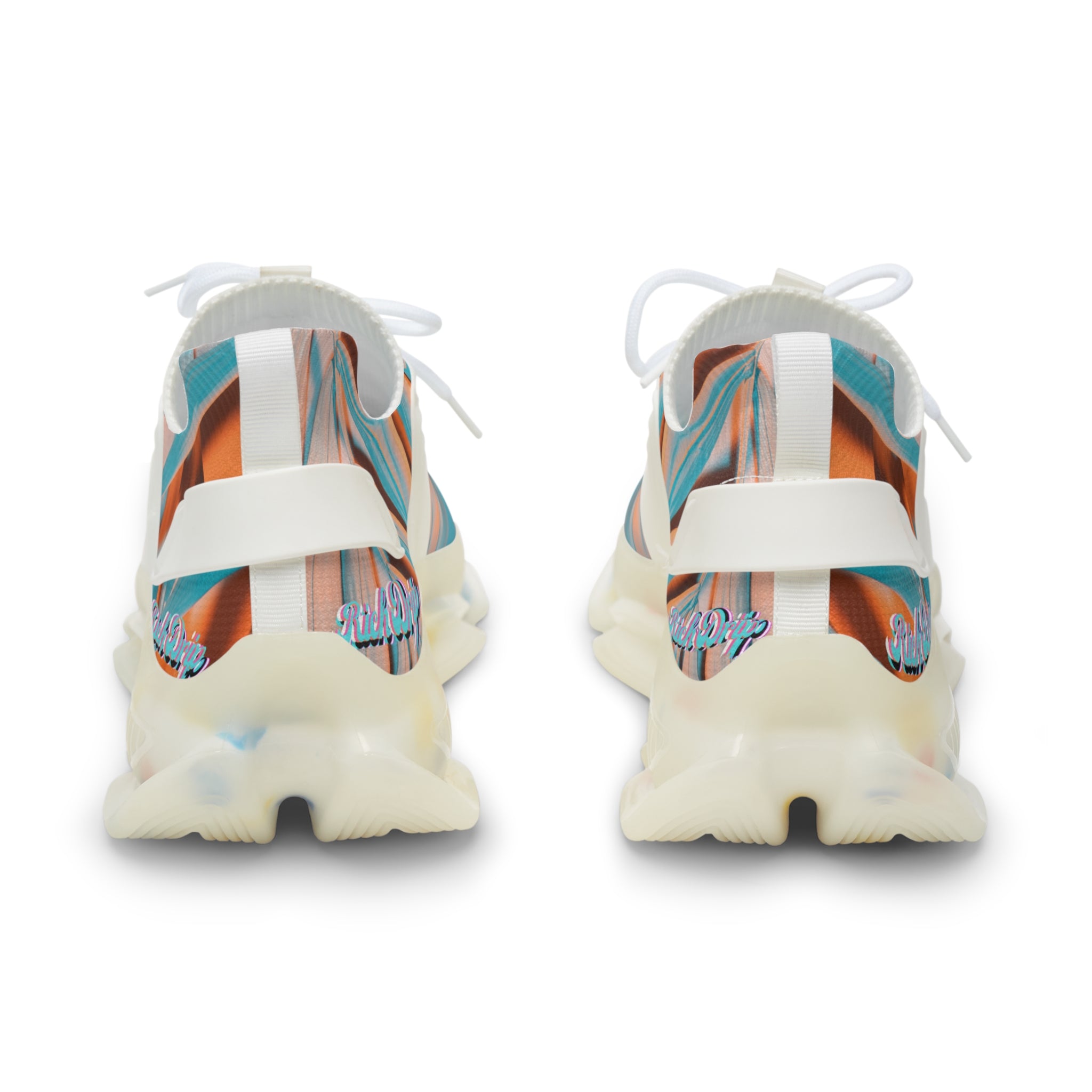 RV5 Pulse Rich Peach palm Tree - Men's Mesh Sneakers White