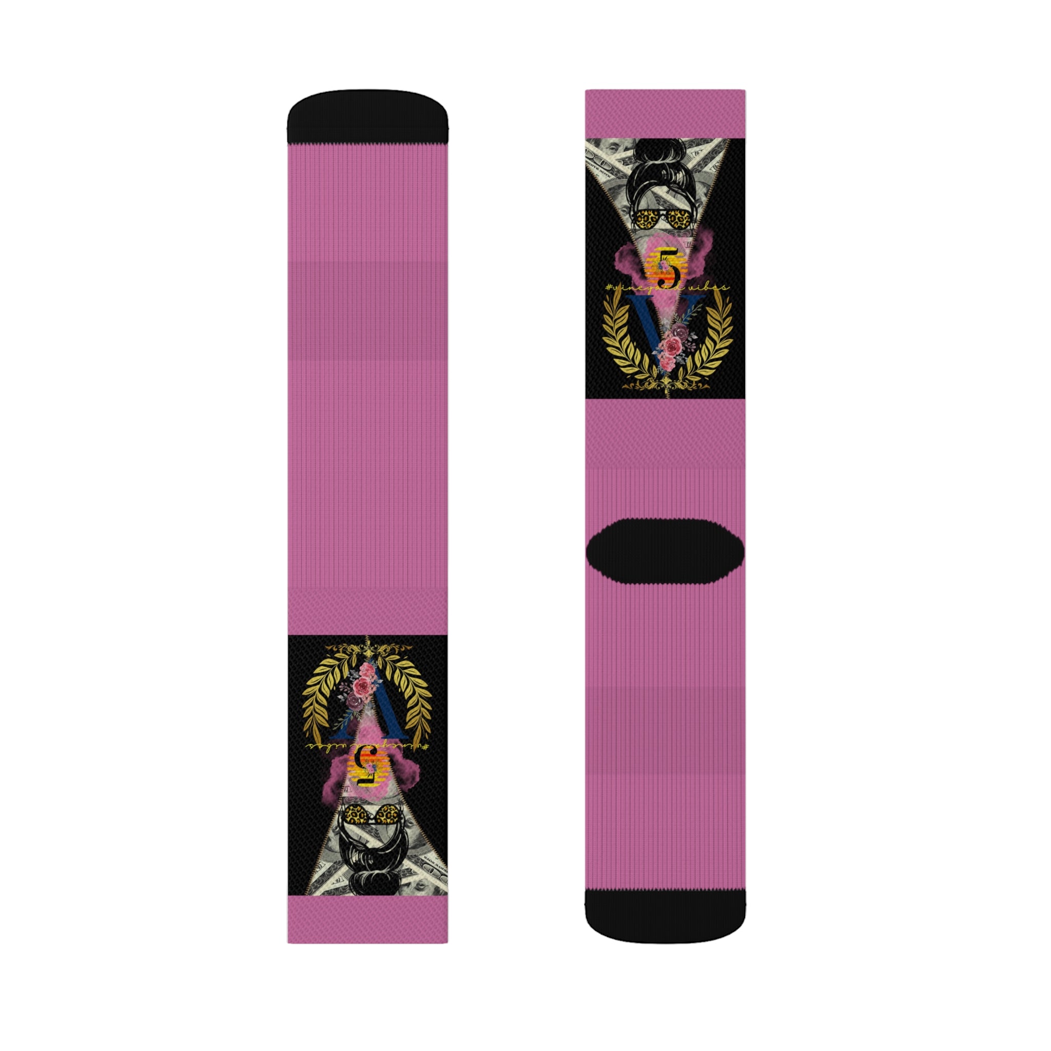 Vineyard Vibes V5 Vibes Colab Light Pink - Sublimation Socks