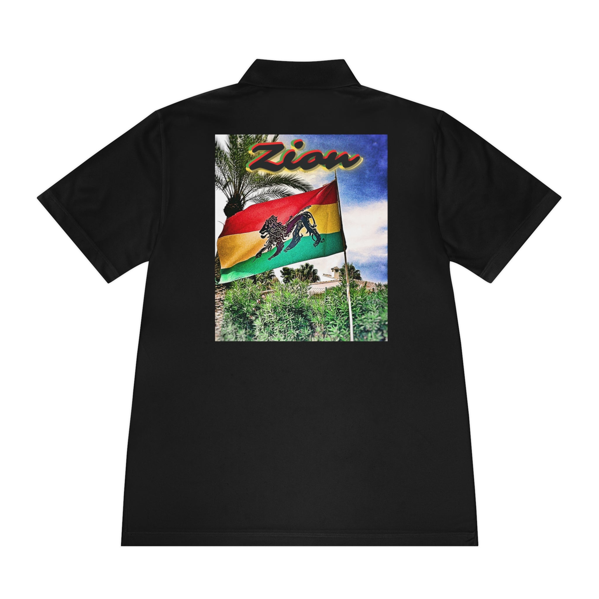 Rich Vibes Zion Lion Of Judah Jamaica Flag - Men's Sport Polo Shirt