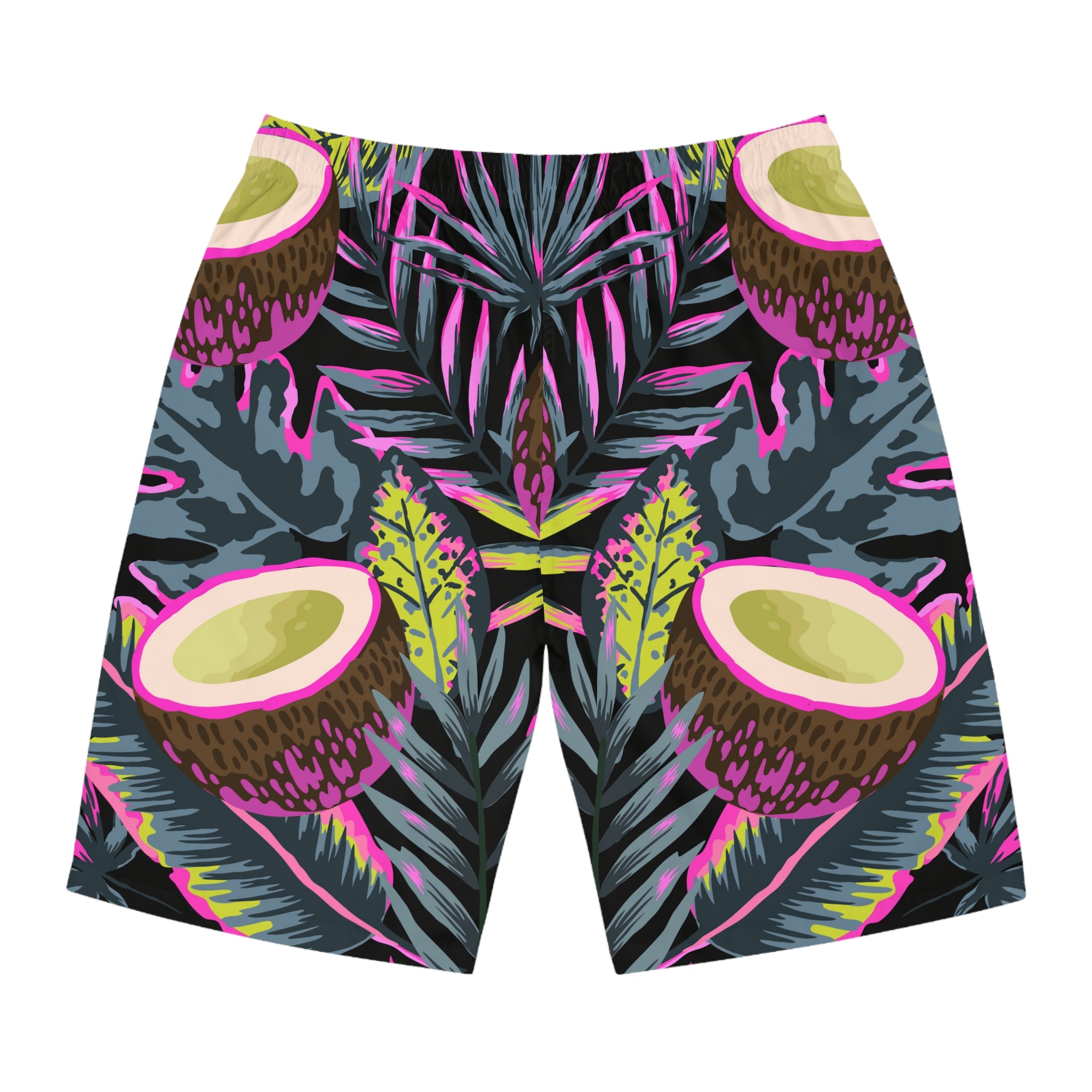 Rich Vibes RR Volt Tropical Coconut Palm Tree - Men's Board Shorts (AOP)