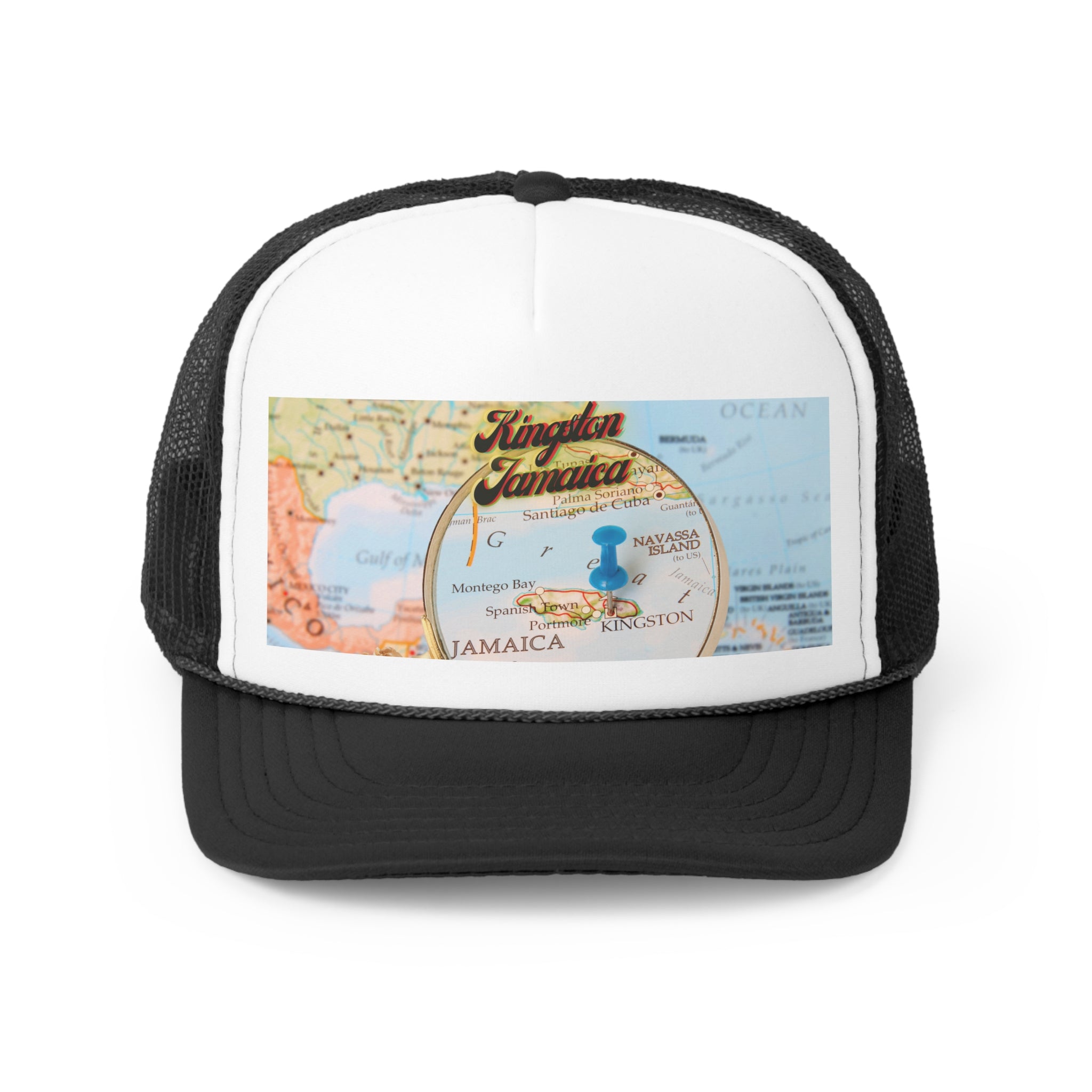 Rich Vibes Map Of Jamaica Kingston Print Colorway - Trucker Hat