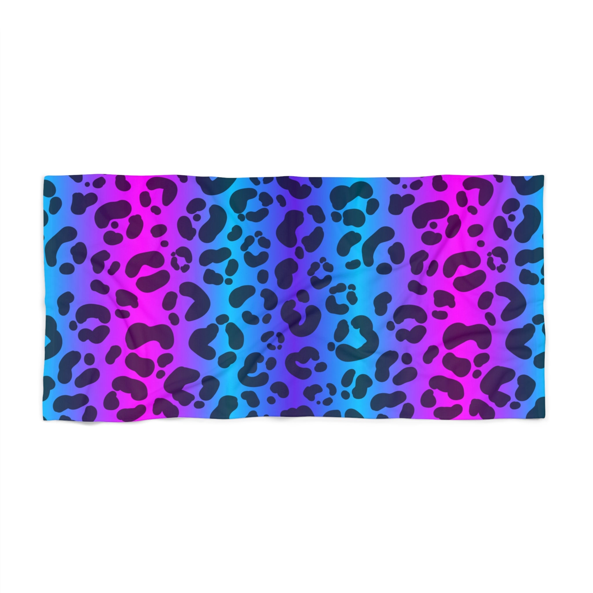 Vineyard Vibes Purple Leopard Print - Beach Towel