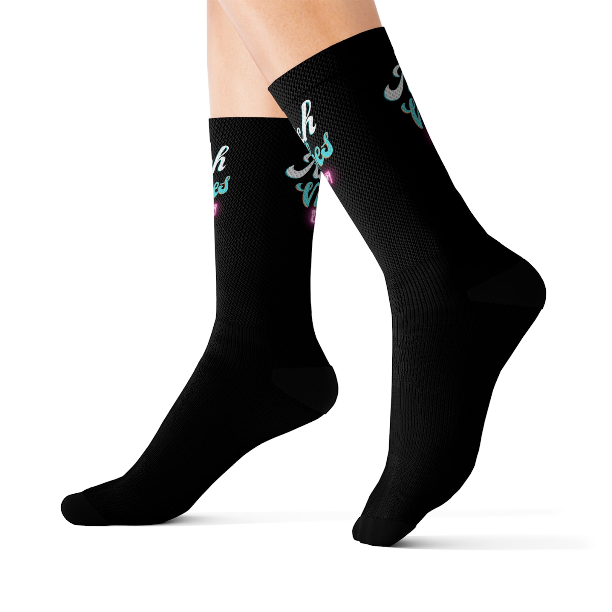 Rich Vibes Miami Colorway Black - Sublimation Socks