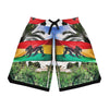 Lion of Judah Jamaica Flag - Basketball Rib Shorts (AOP)