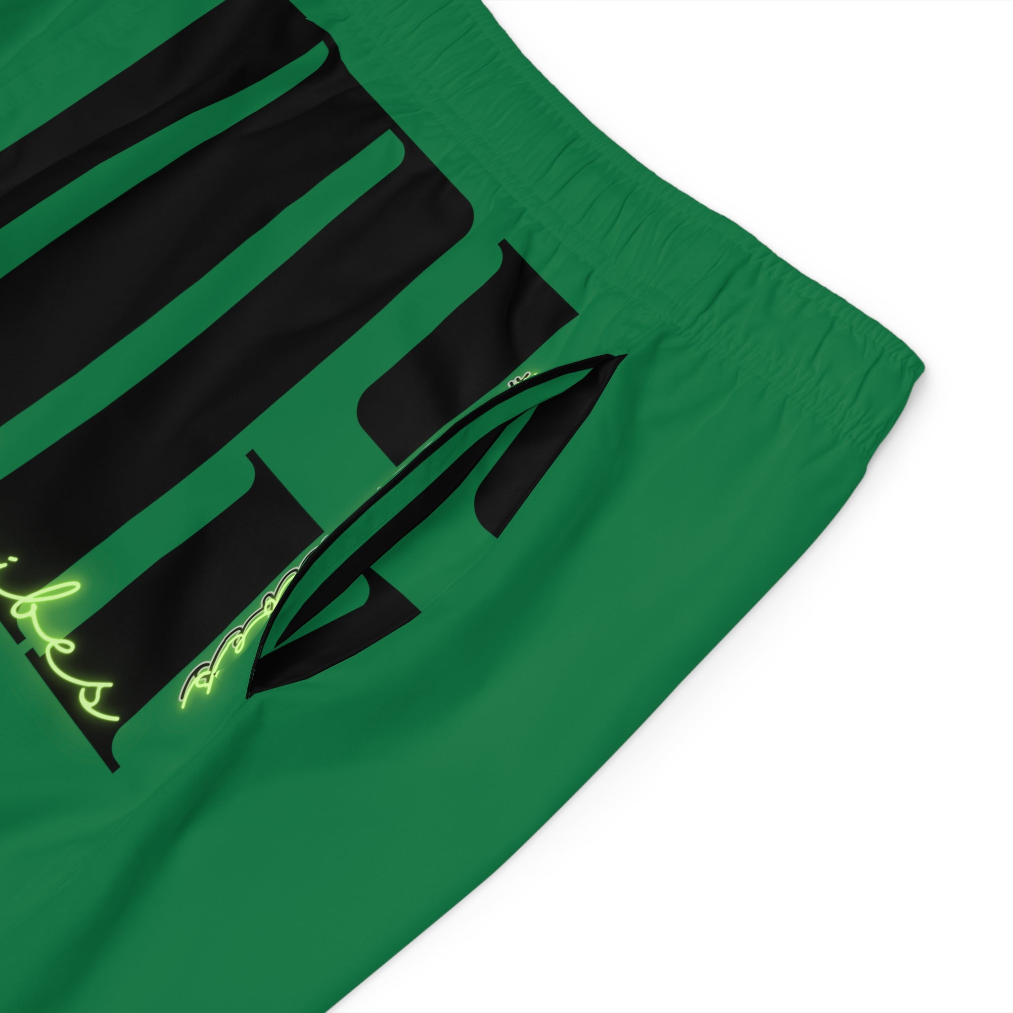 Rich Vibes Volt MG Tiger Shield Green - Men's Board Shorts (AOP)