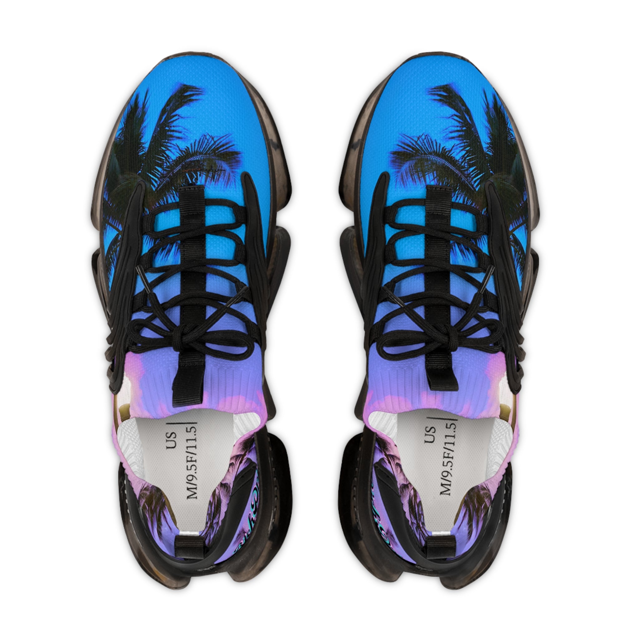 RV5 Pulse Rich Blue Purple Sunset Palm Tree 2.0 - Men's Mesh Sneakers