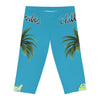 Vineyard Vibes Palm Chill Beach Vibes 1.0 - Women's Capri Leggings (AOP)Turquoise