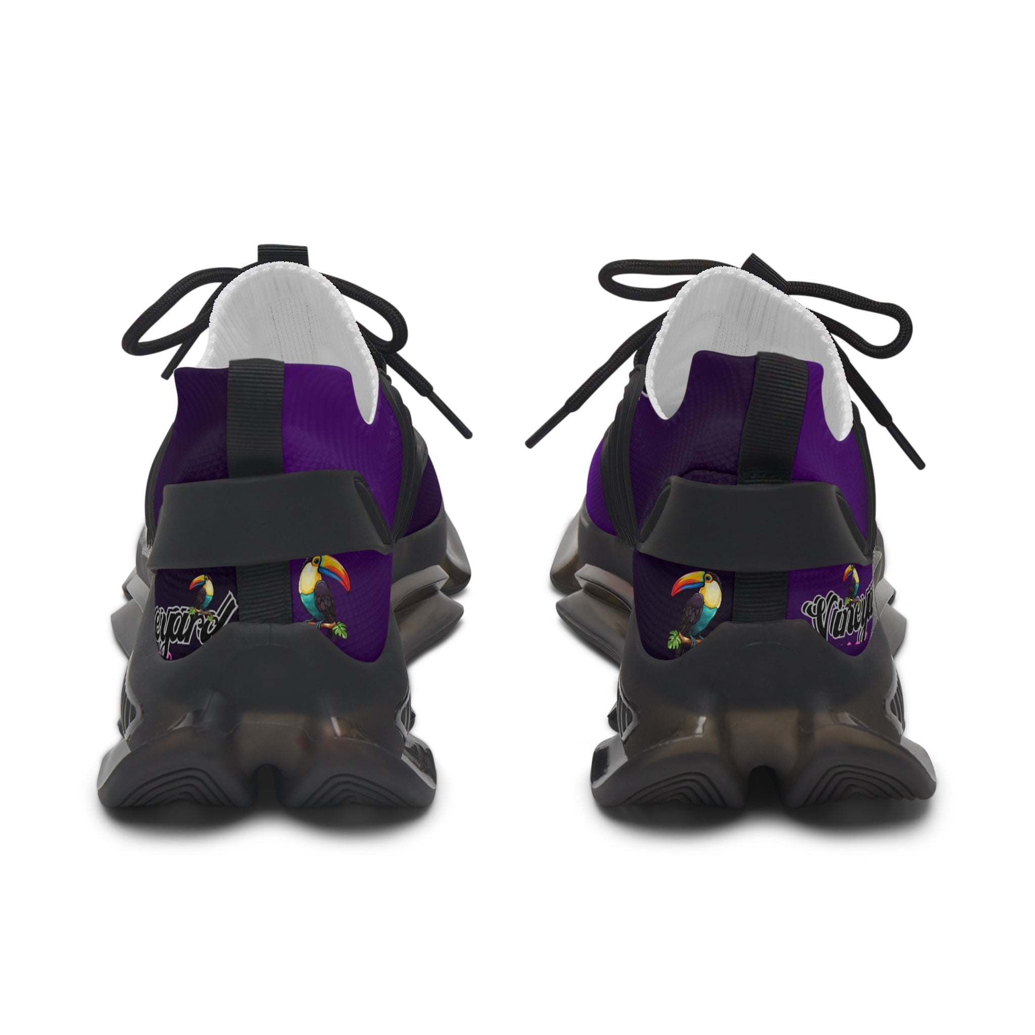 Vineyard Vibes Tropical Purple - Women's Mesh Sneakers