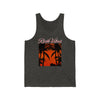 Rich Vibes Red Sunset Palm Trees Silhouette 1.5 - Unisex Jersey Tank