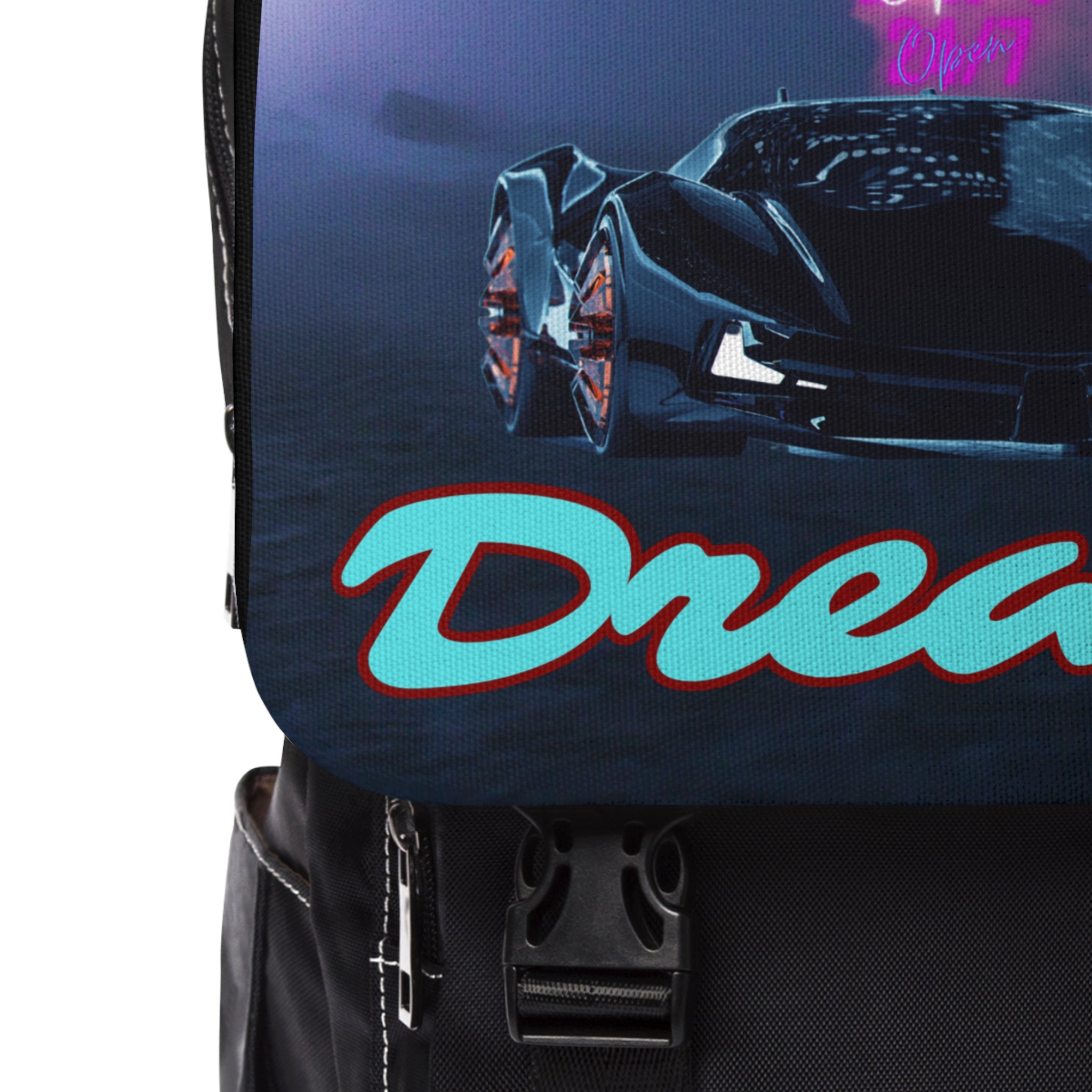 Rich Vibes Big Dreams Open 24/7 - Unisex Casual Shoulder Backpack