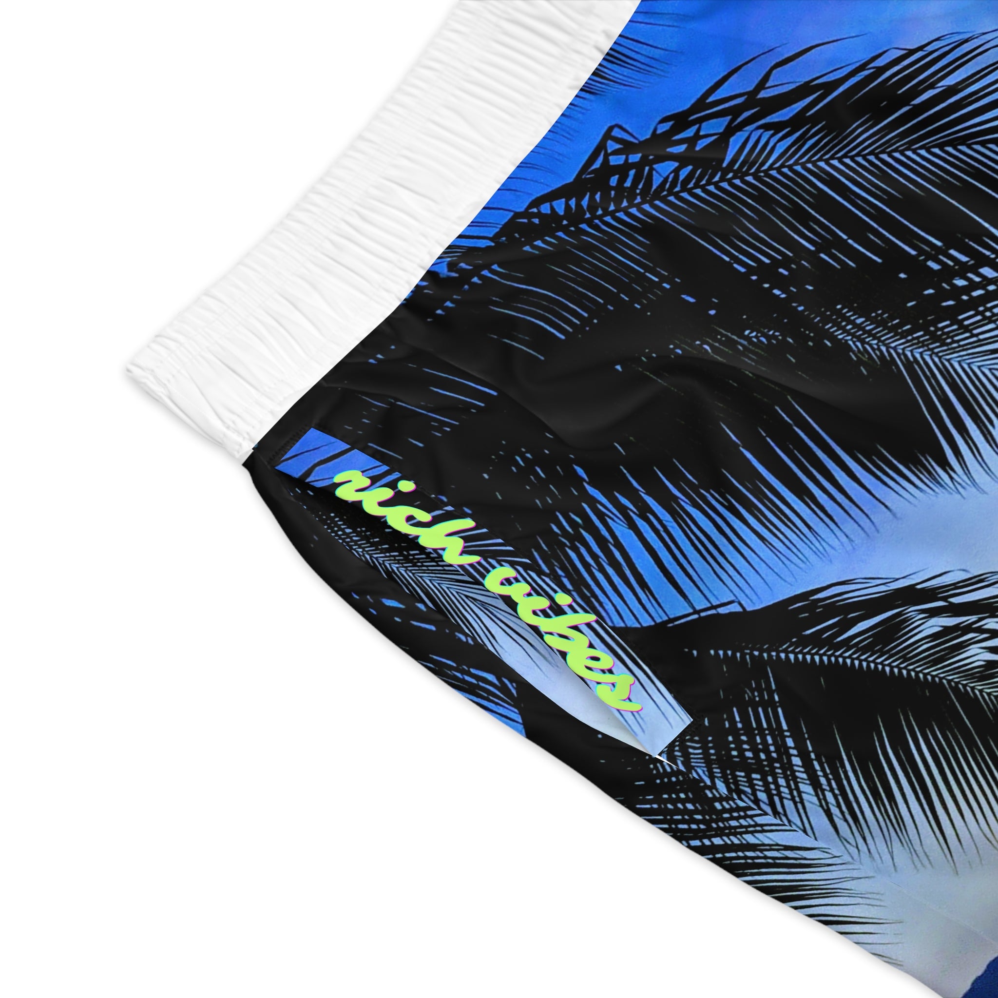 Rich Vibes Volt Blue Sky Sunset - Men's Jogger Shorts (AOP)White