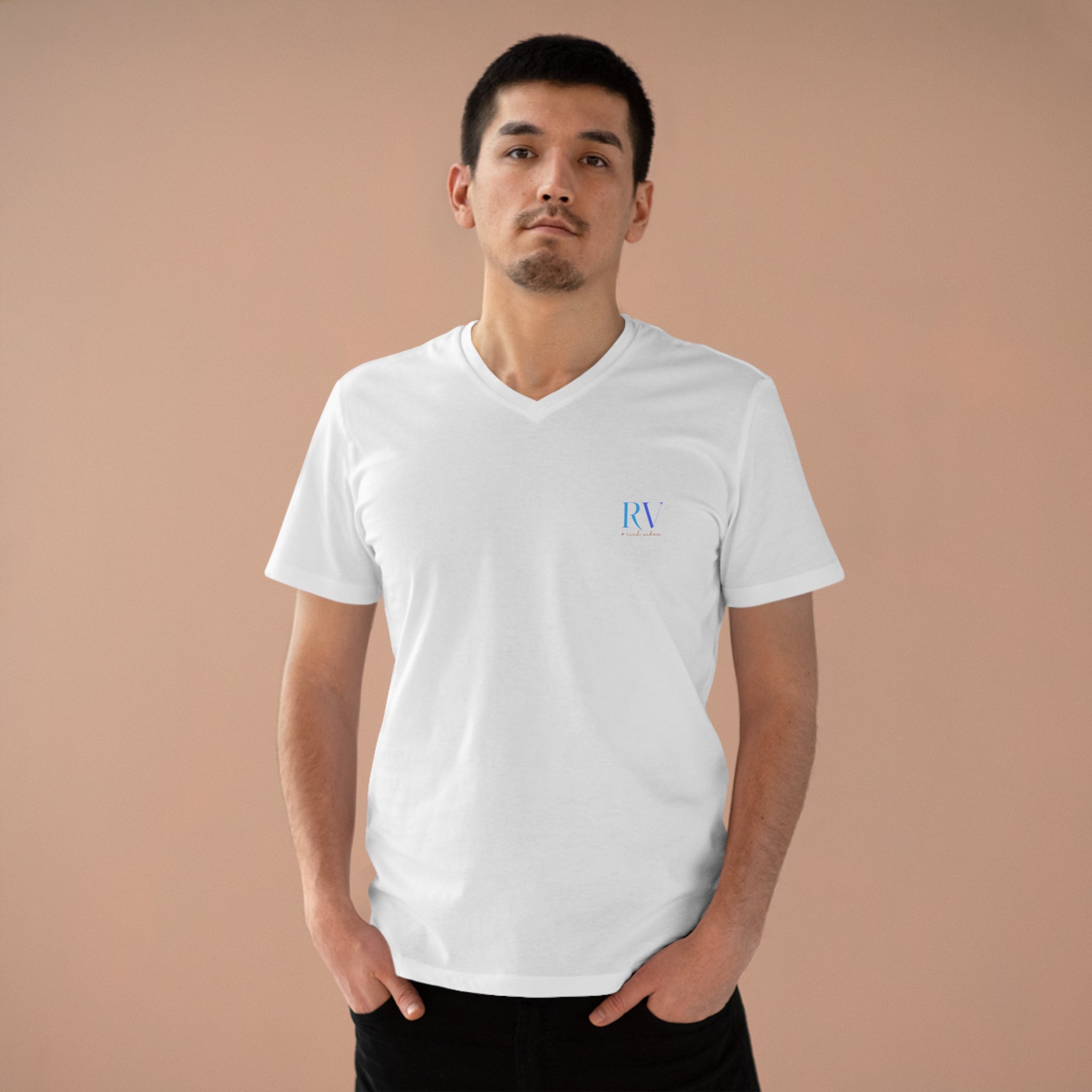 Rich Vibes RV Top Logo - Men’s Presenter V-neck