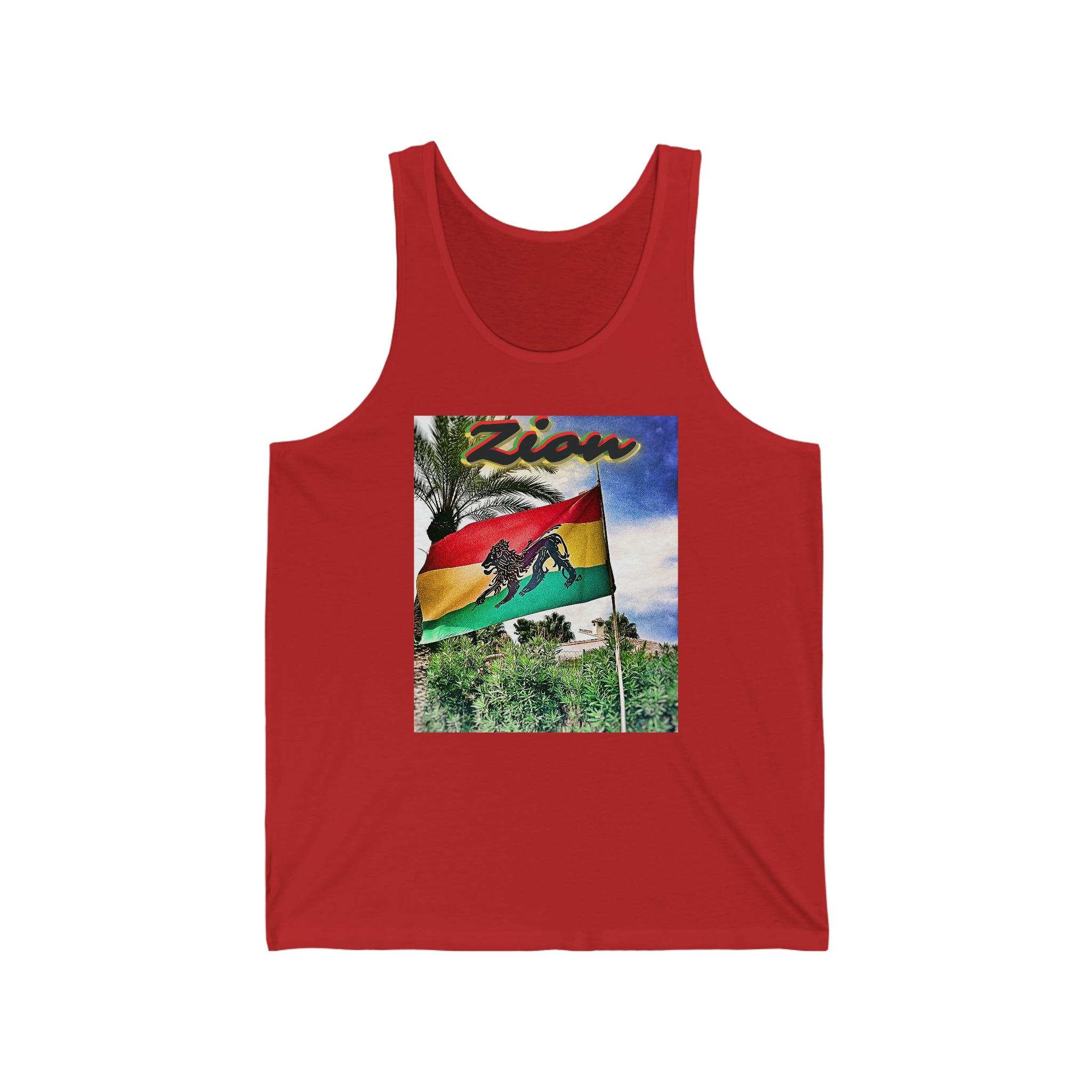 Rich Vibes Authentic Origin Zion Lion Of Judah Jamaica Flag - Jersey Tank