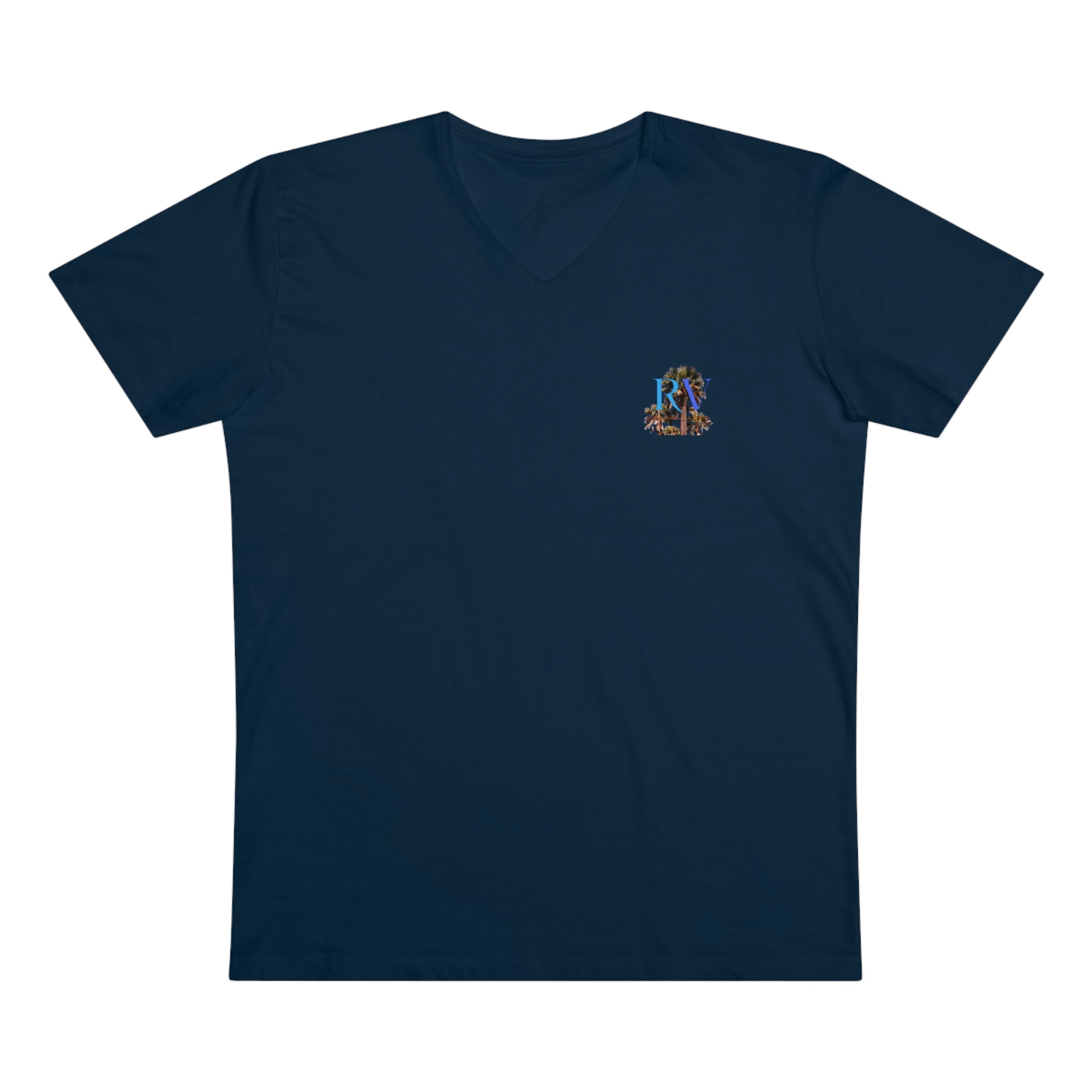 Rich Vibes RV Palm Tree Top Logo - Men’s Presenter V-neck