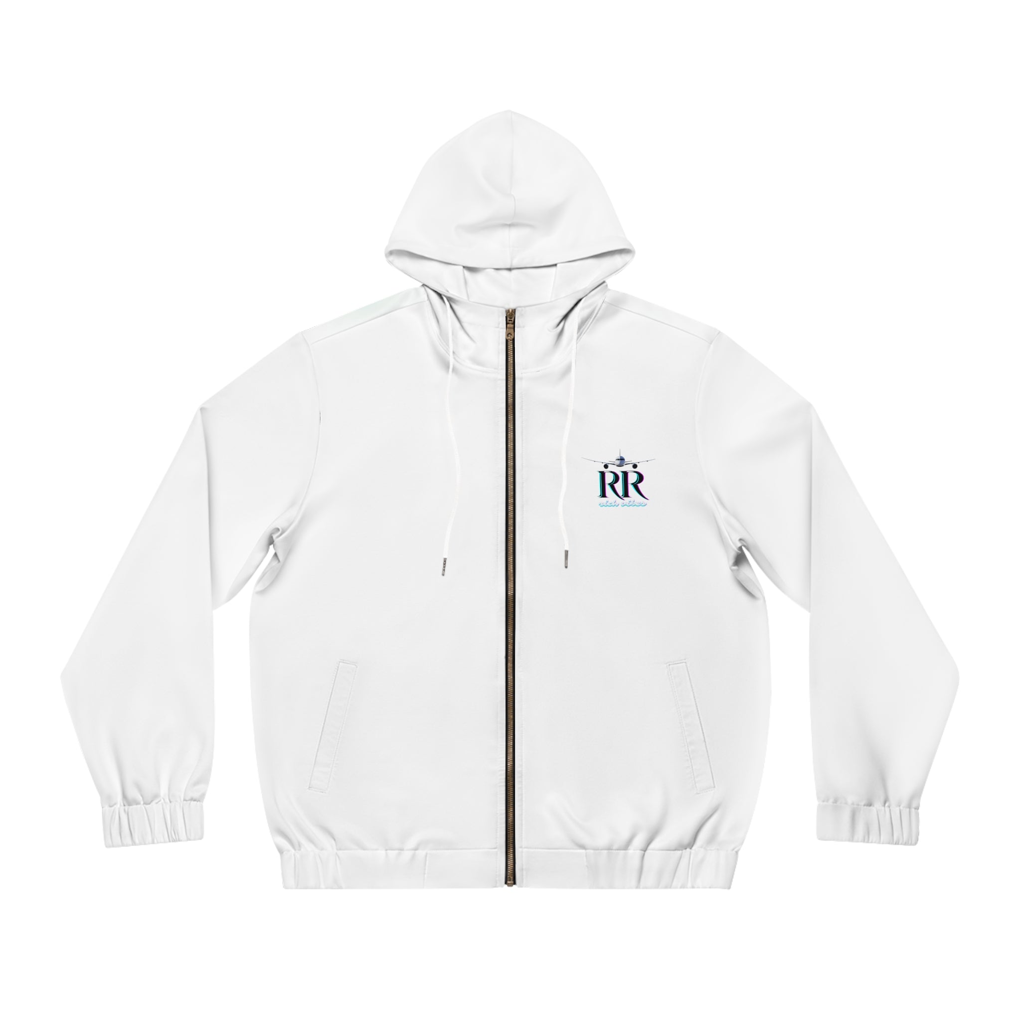 Rich Vibes RR Volt White Tropical Beach Bird 1.5 - Men's Full-Zip Hoodie (AOP)