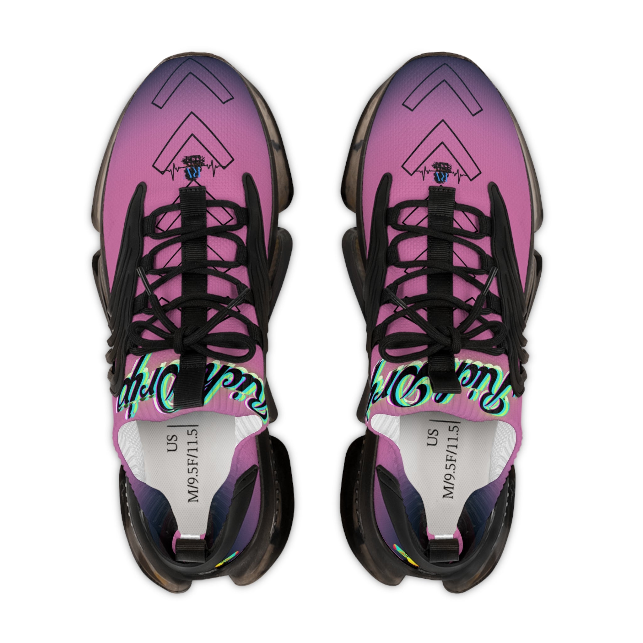 RV5 Pulse Tropical Cotton Candy Neon Green Glow Logo - Men's Mesh Sneakers White