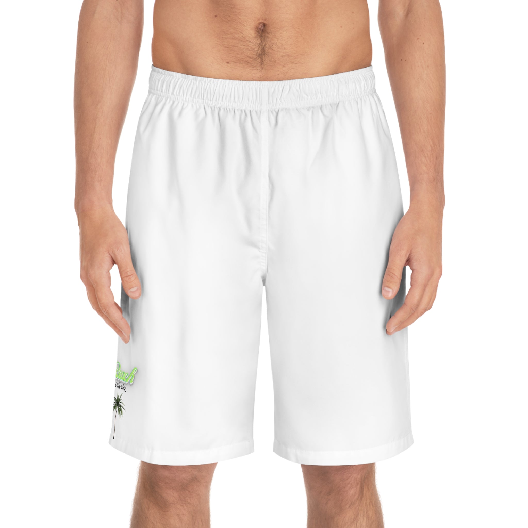 Rich Vibes White Tropical Beach Chill Vibes 1.0 - Men's Board Shorts (AOP)