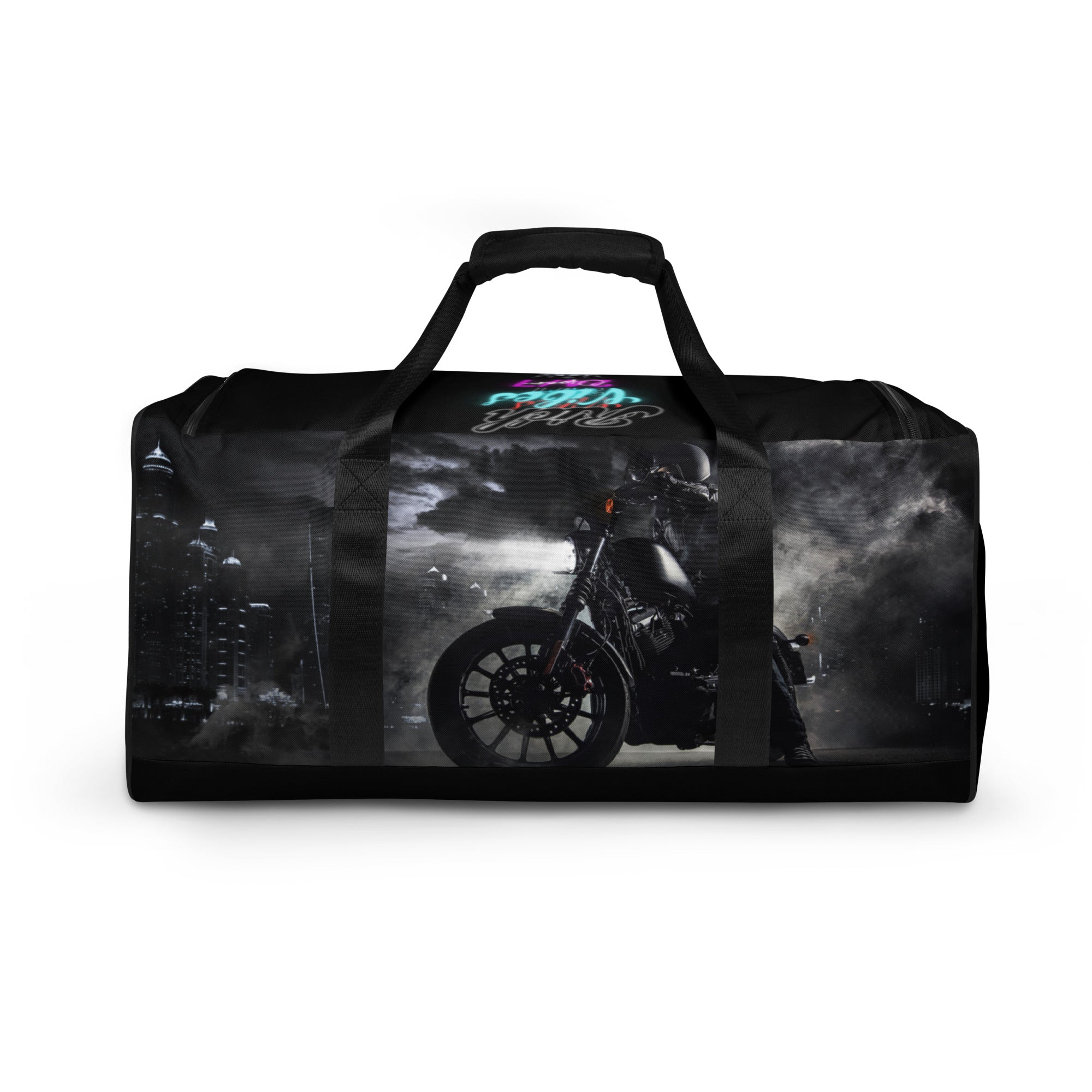 Rich Vibes Brand Of The Brave Bike Life Black Honey Dew Duffle bag