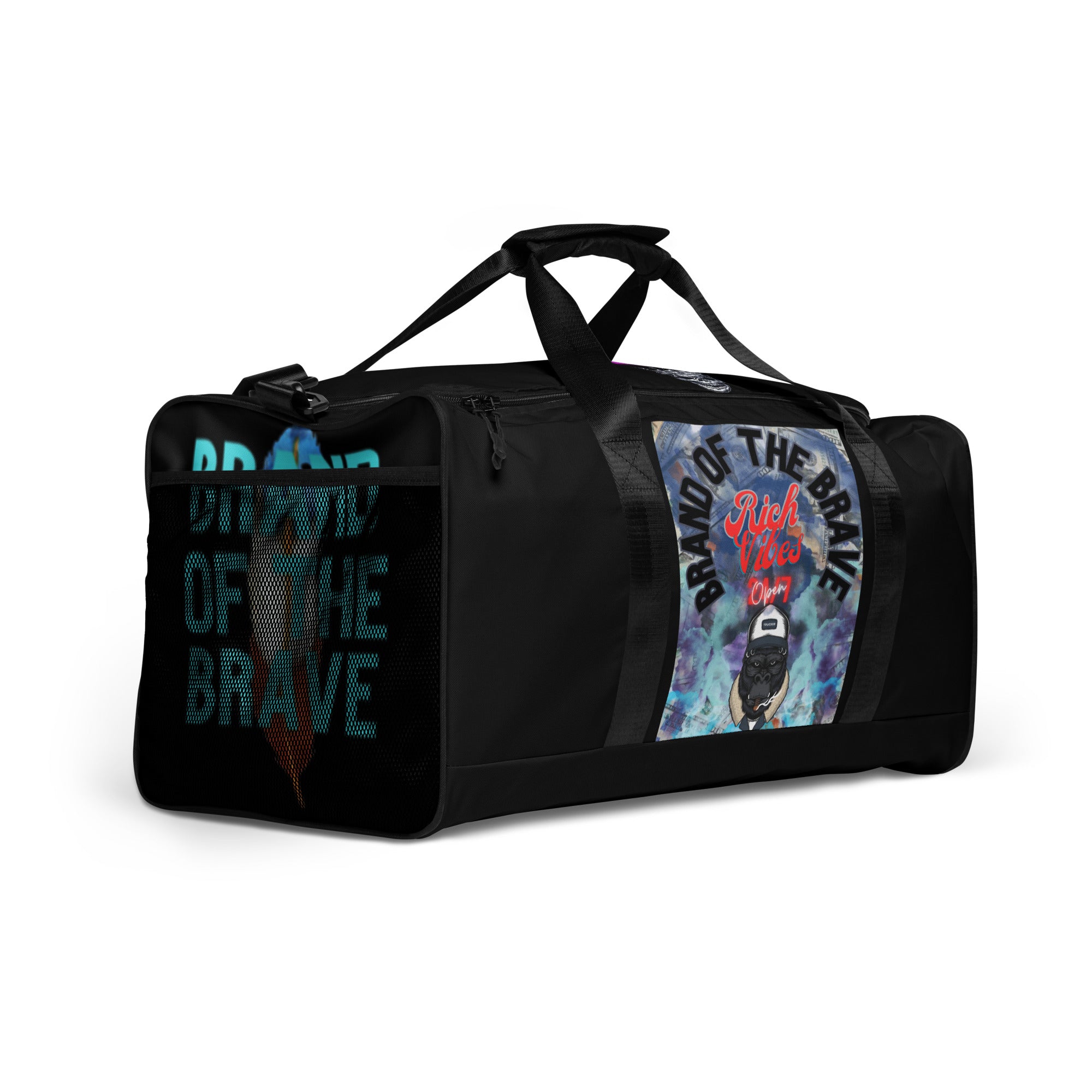 Rich Vibes Brand Of The Brave Cash Denim Duffle bag