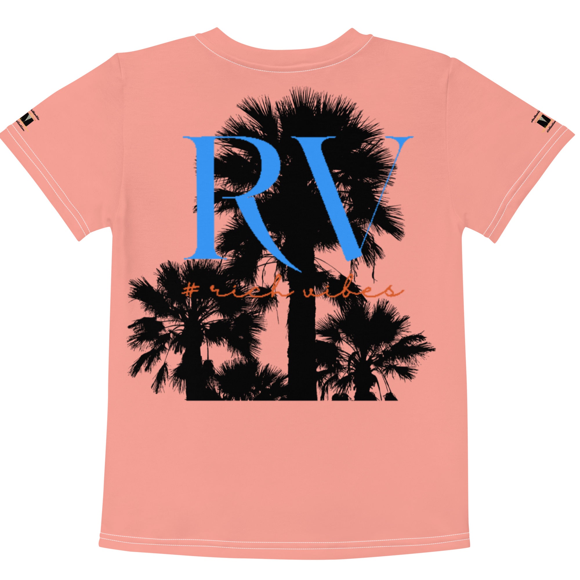 Rich Vibes RV Palm Tree Rose Bud Archangel Signature Collection - Kids crew neck t-shirt