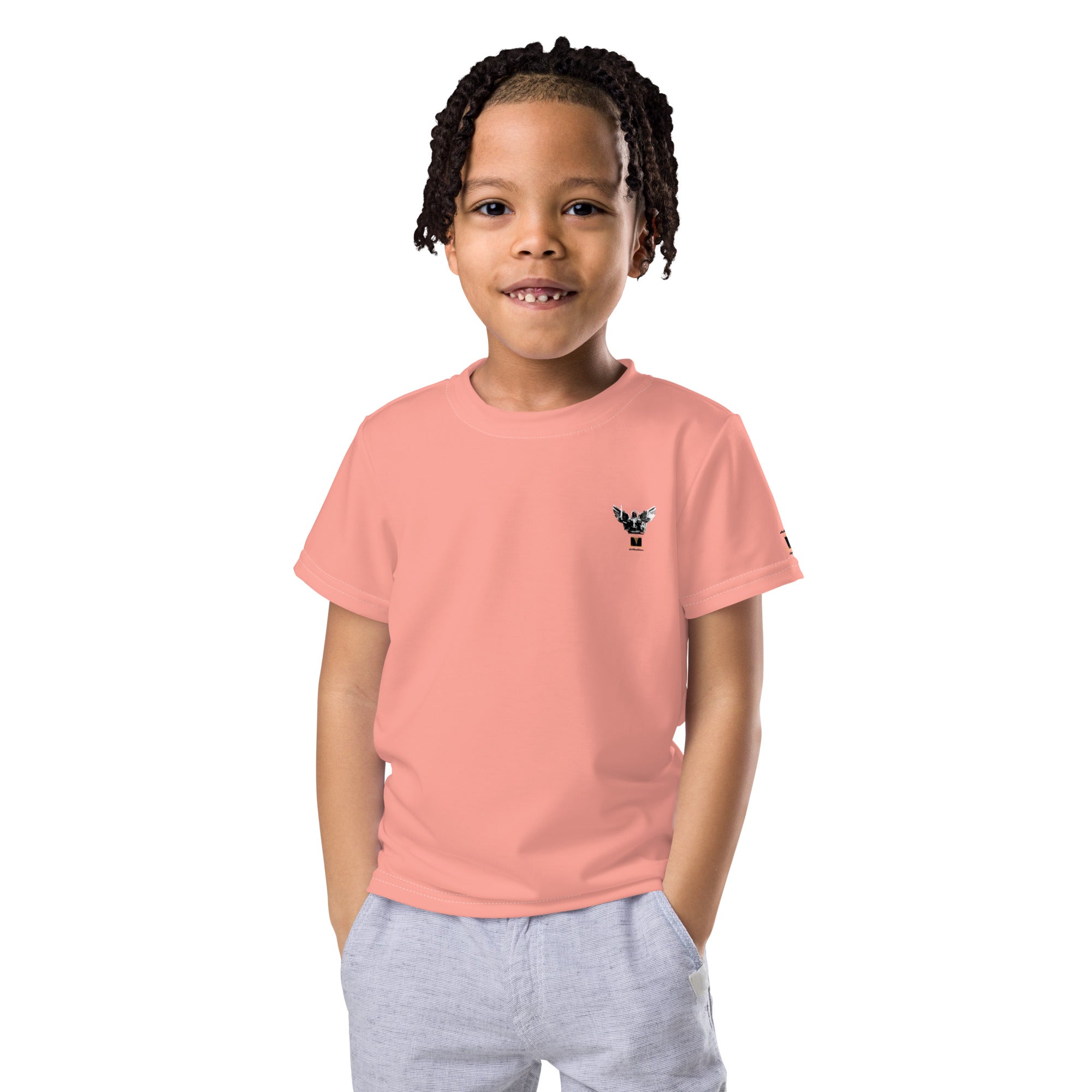 Rich Vibes RV Palm Tree Rose Bud Archangel Signature Collection - Kids crew neck t-shirt