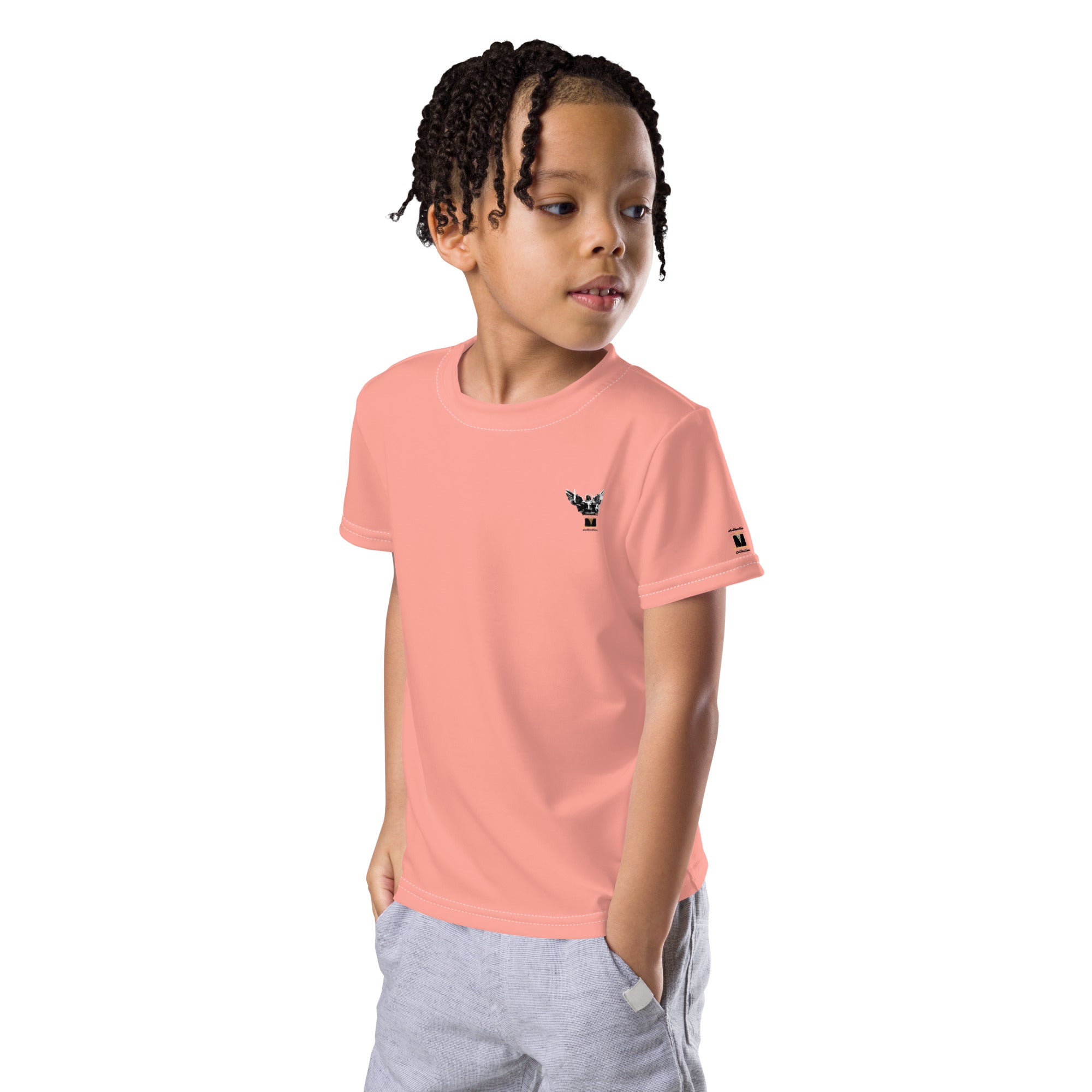 Rich Vibes RV Palm Tree Rose Bud Archangel Signature Collection - Kids crew neck t-shirt