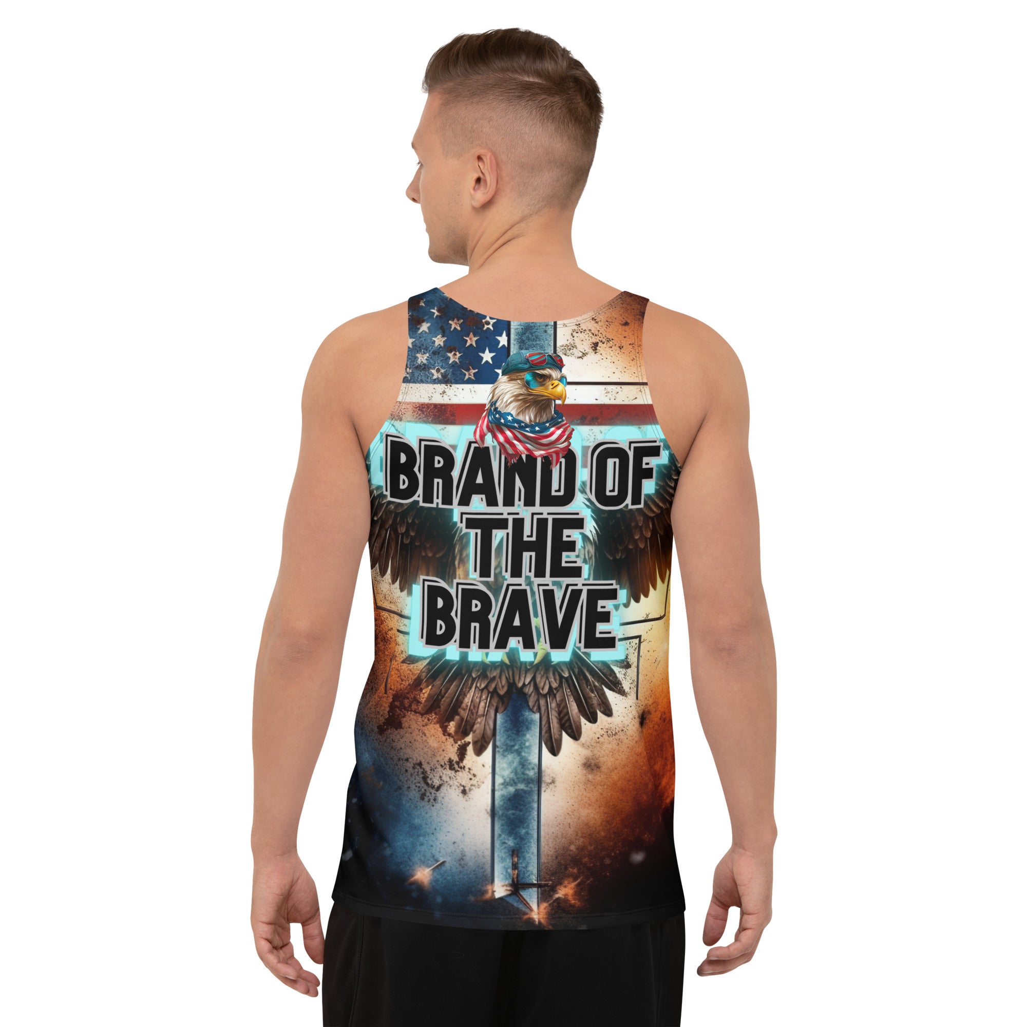 Rich Vibes Brand Of The Brave American Bald Eagle - Tank Top