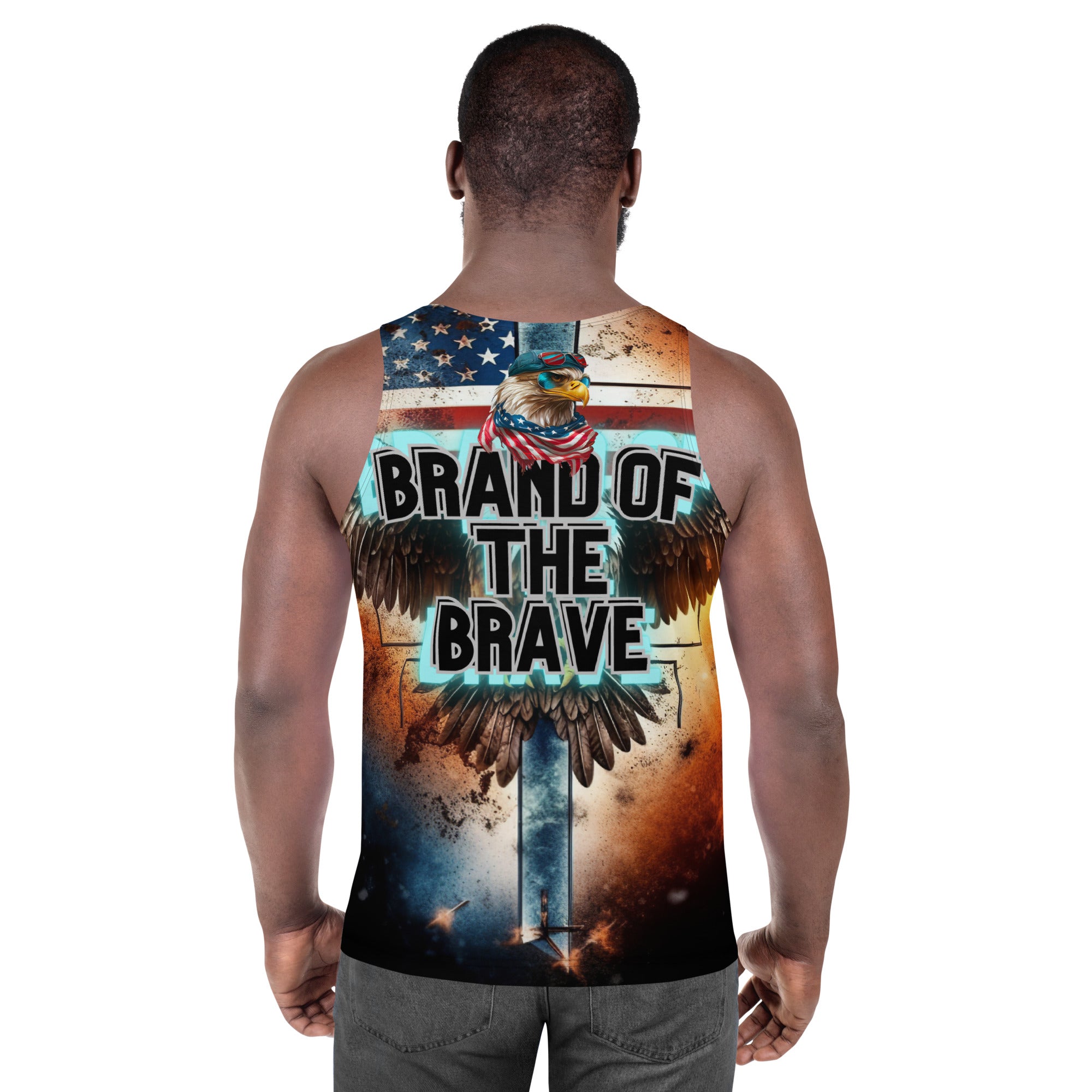 Rich Vibes Brand Of The Brave American Bald Eagle - Tank Top