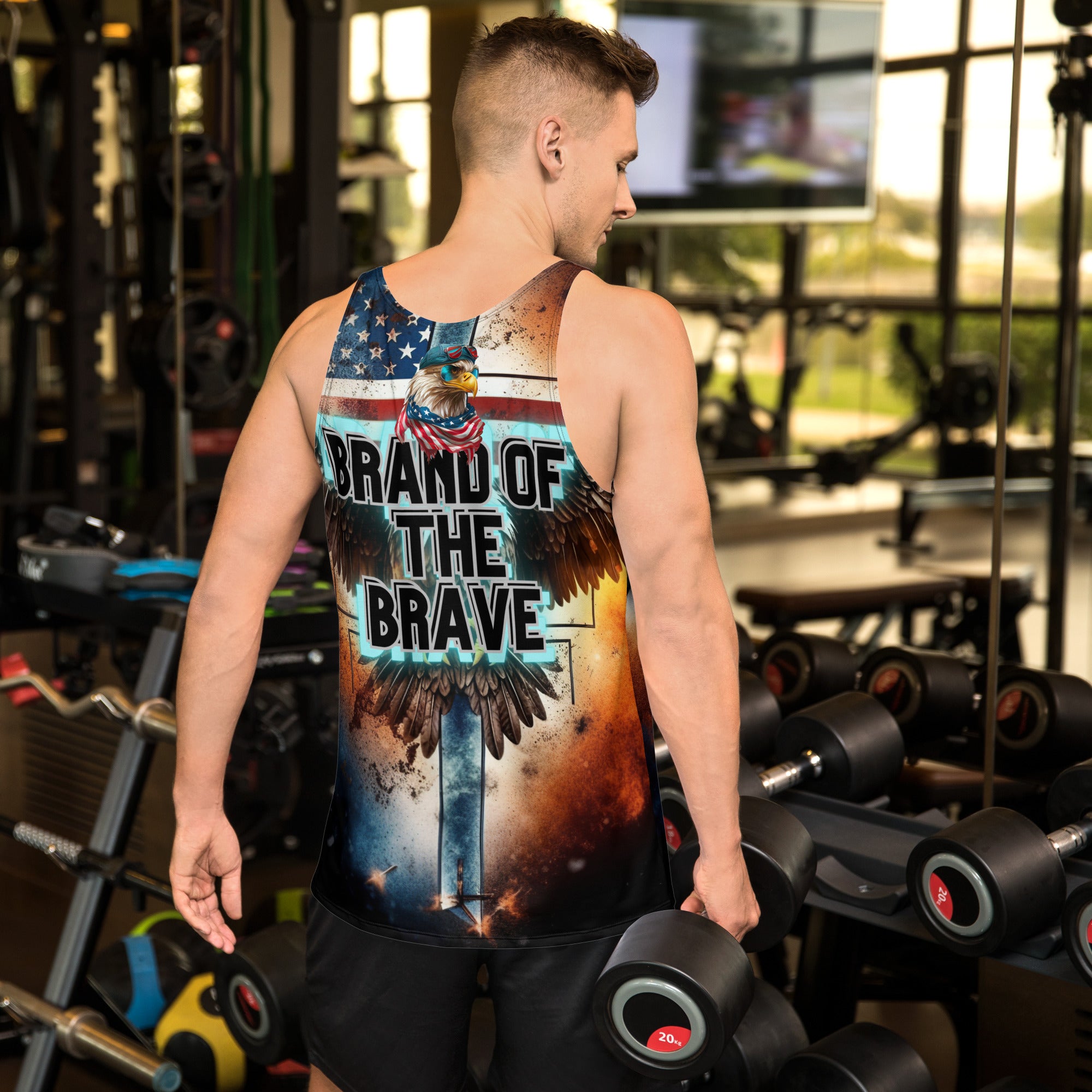 Rich Vibes Brand Of The Brave American Bald Eagle - Tank Top