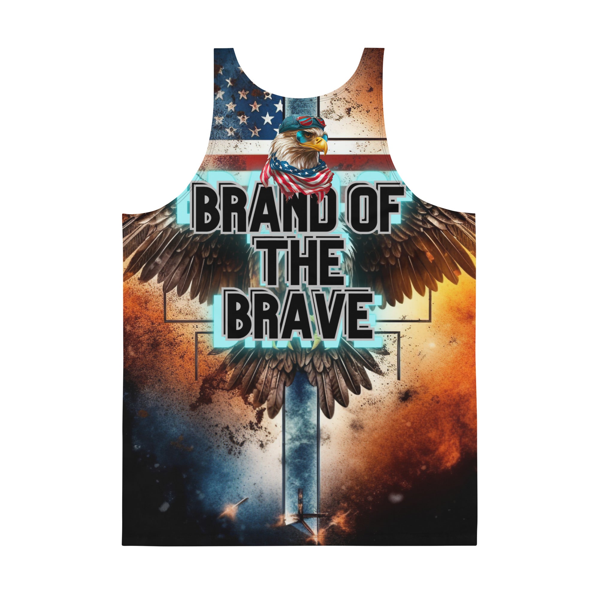 Rich Vibes Brand Of The Brave American Bald Eagle - Tank Top