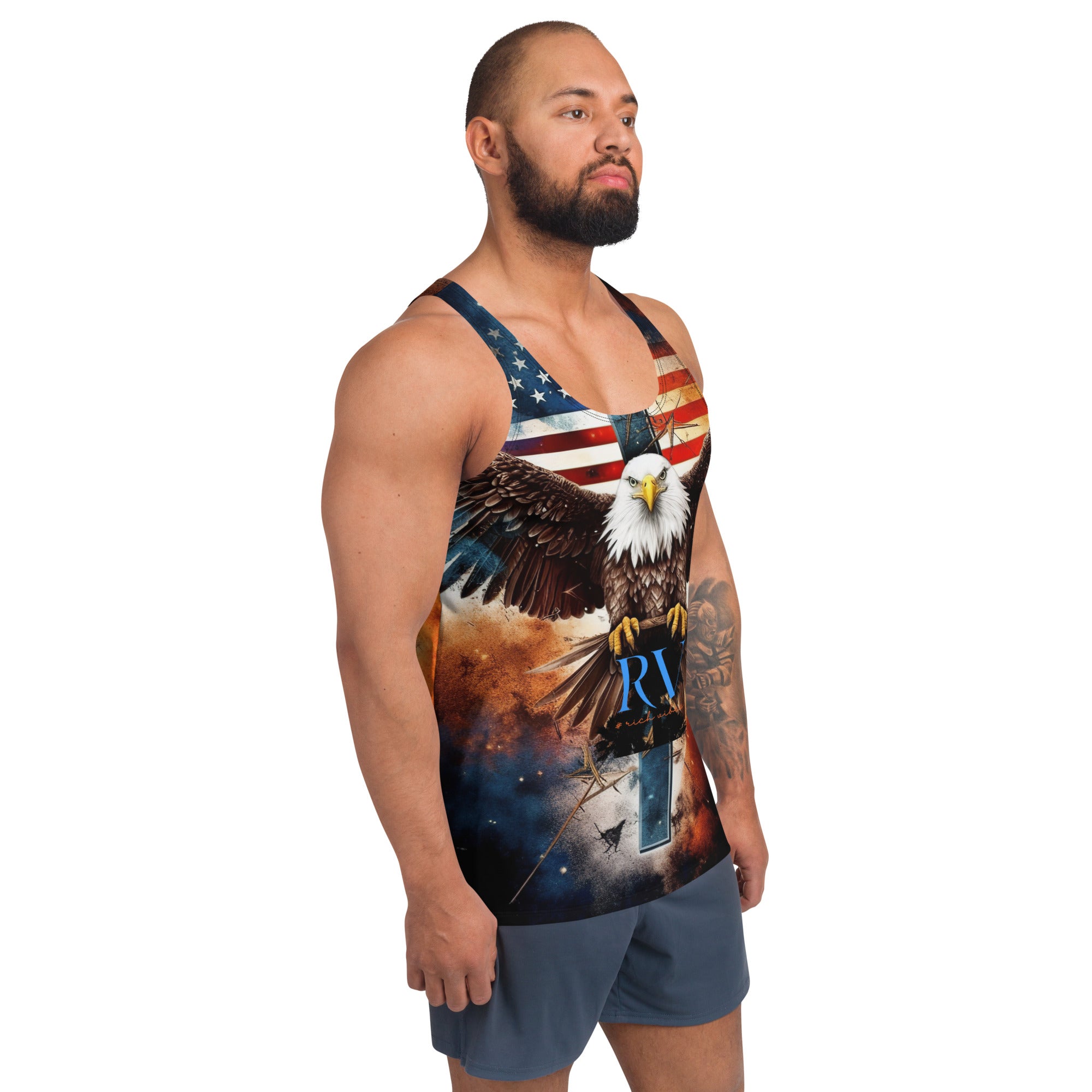 Rich Vibes Brand Of The Brave American Bald Eagle - Tank Top