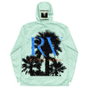 Rich Vibes RV Palm Tree Turquoise Humming Bird Archangel Signature Collection - Men’s windbreaker