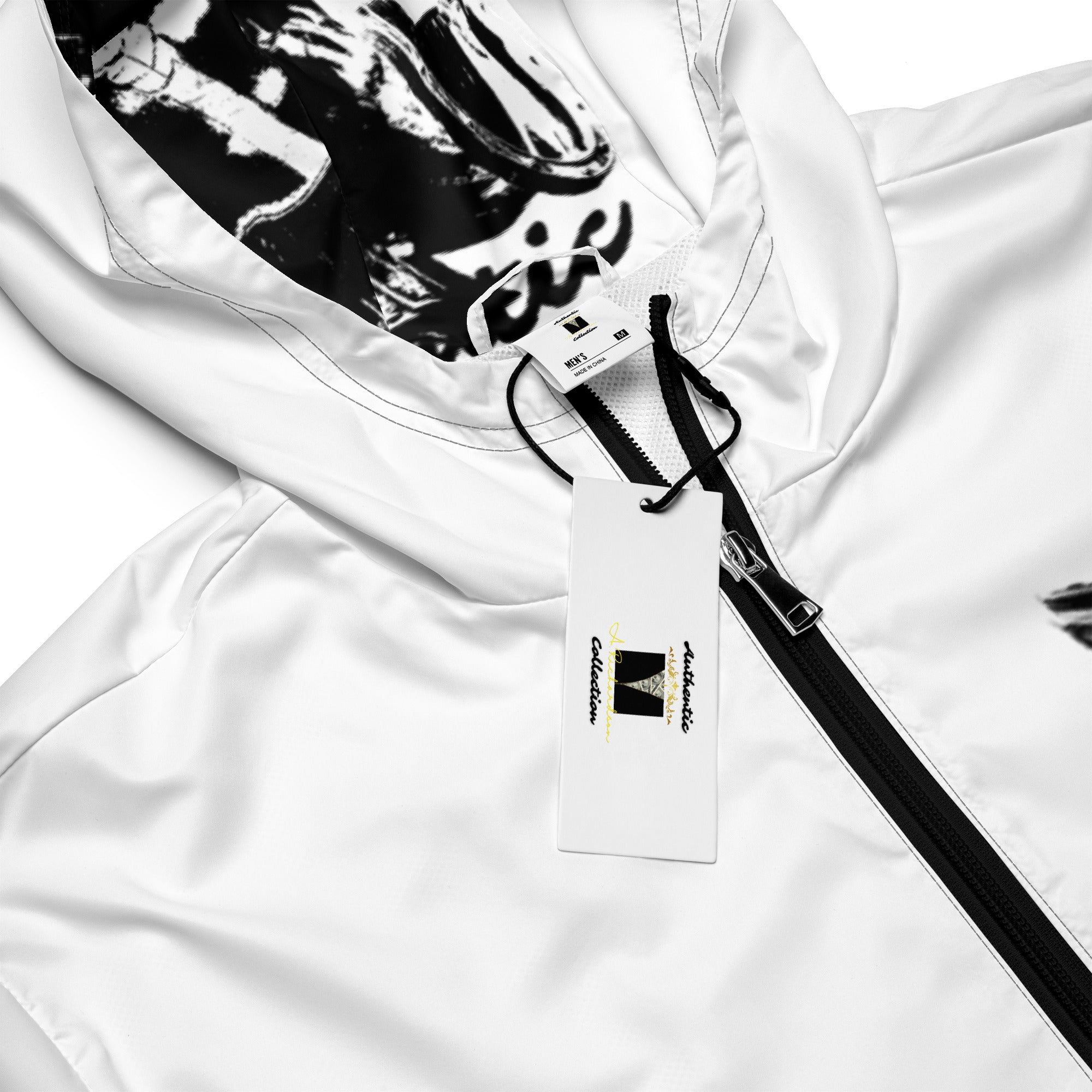 Rich Vibes RV Palm Tree White Archangel Signature Collection 24/7 - Men’s windbreaker