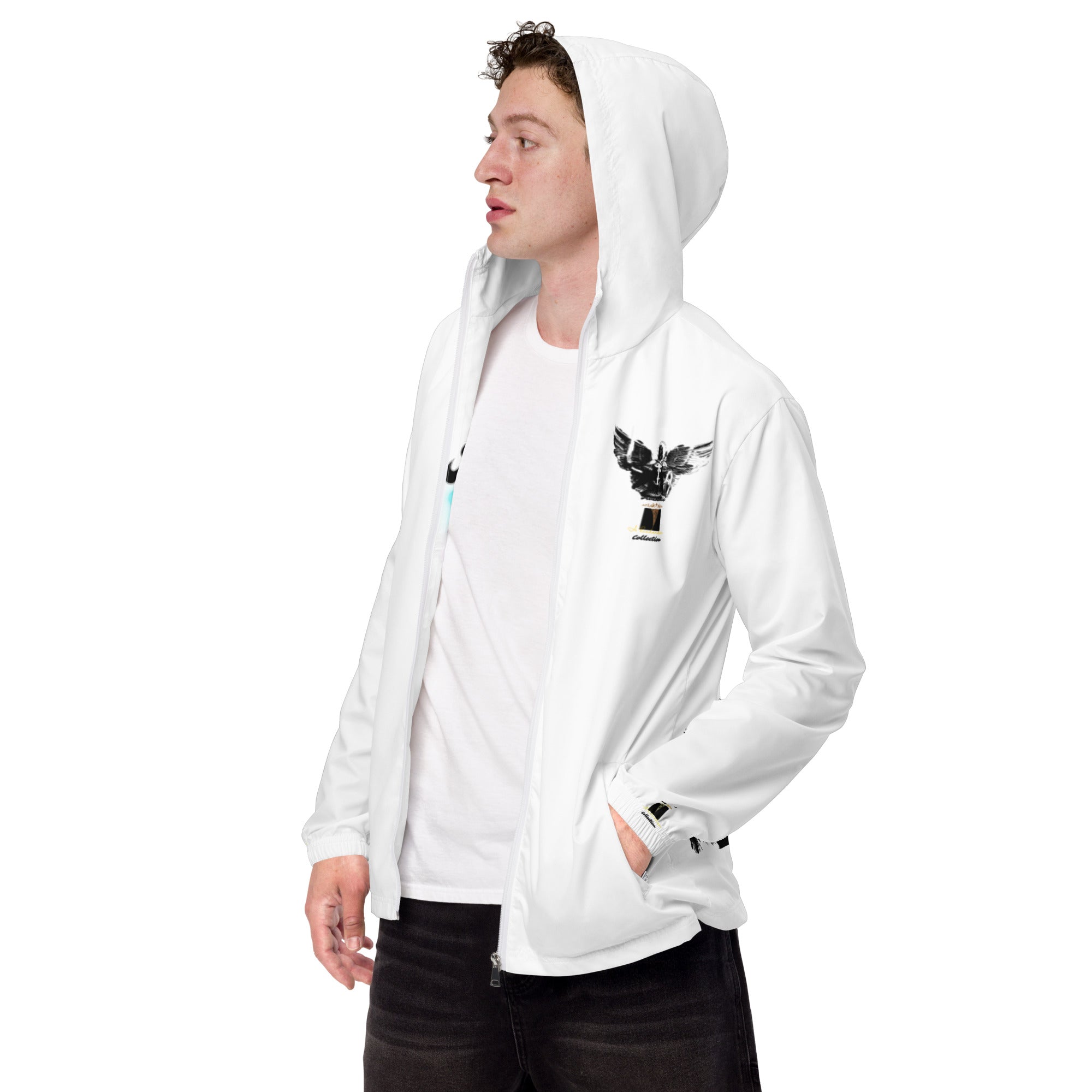 Rich Vibes RV Palm Tree White Archangel Signature Collection 24/7 - Men’s windbreaker