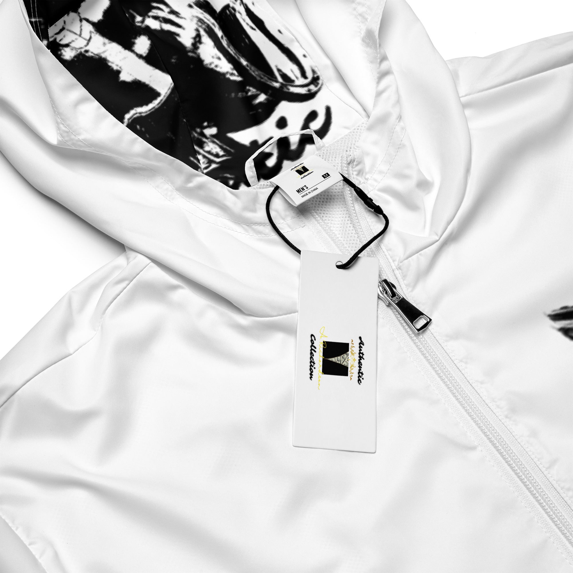 Rich Vibes RV Palm Tree White Archangel Signature Collection 24/7 - Men’s windbreaker