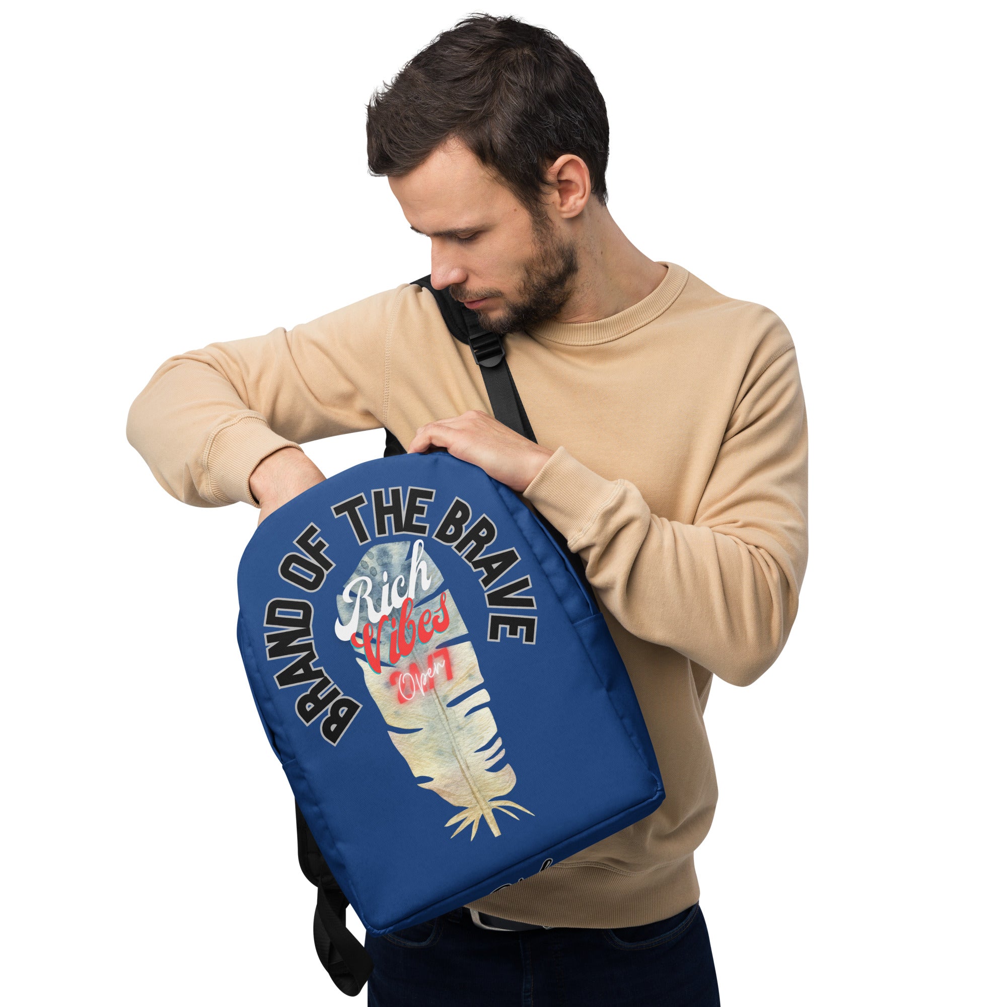 Brand Of The Brave Rich Vibes 1 Feather Blue 01 Minimalist Backpack